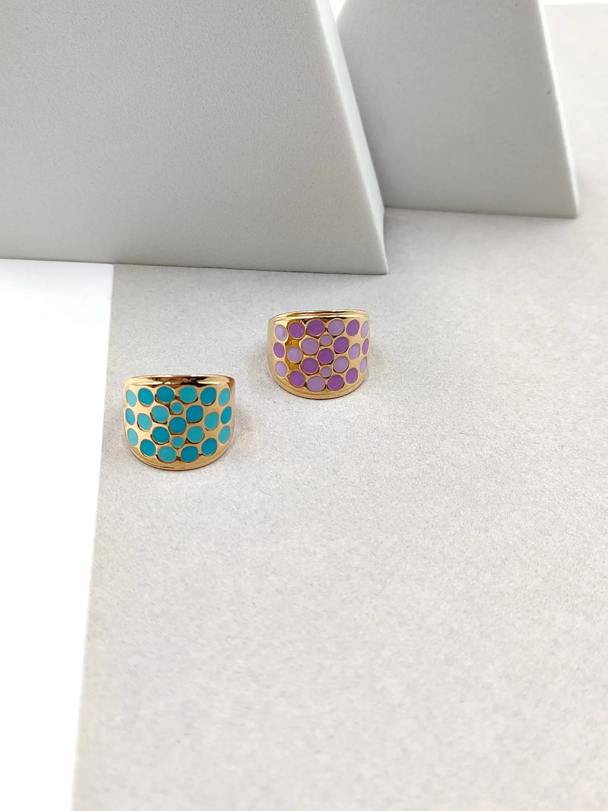 Stainless Steel Ring with Enamel by Magis Handmade Jewels – view 2