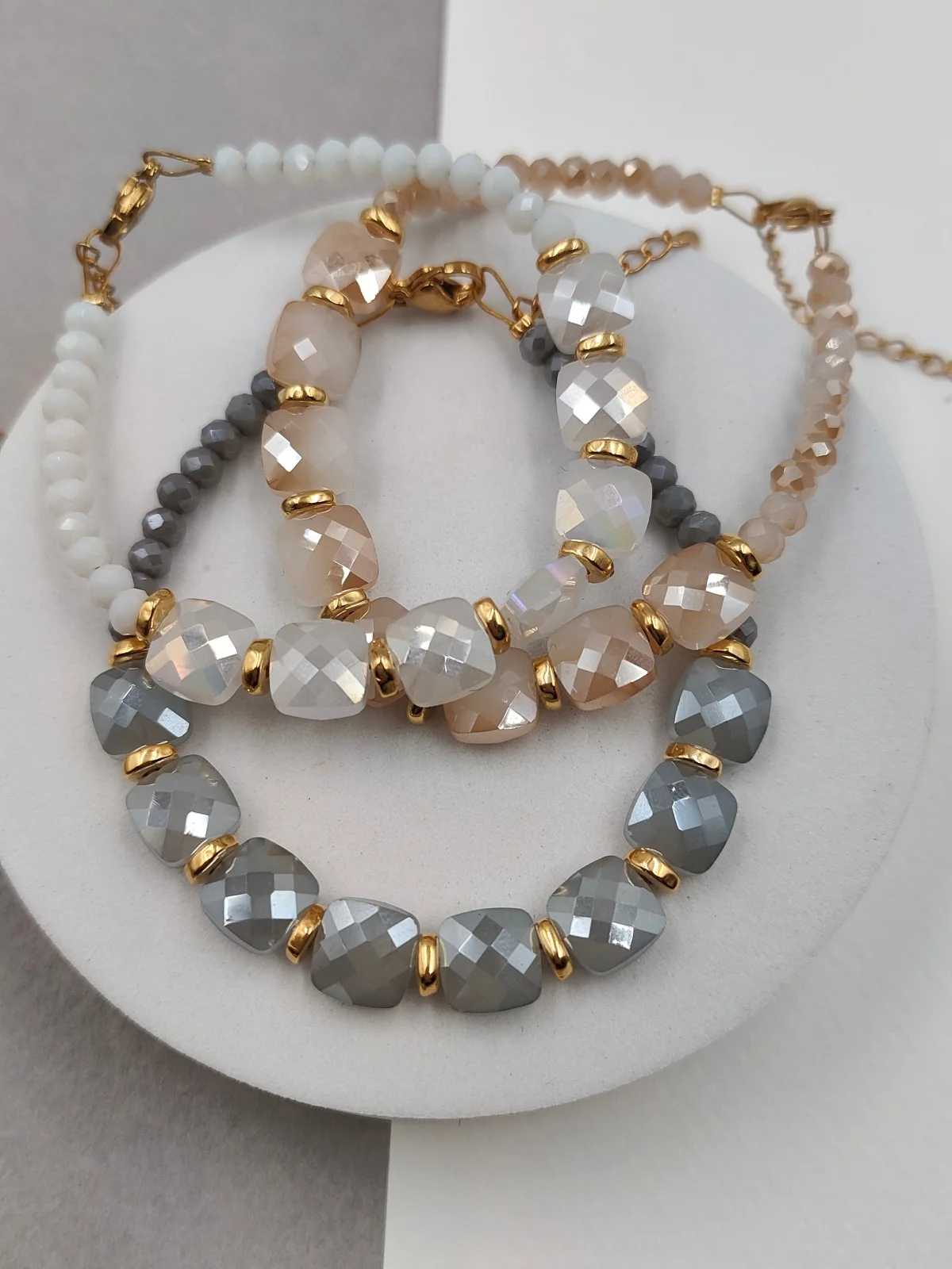 Bracelet with Faceted Crystals by Magis Handmade Jewels – view 3