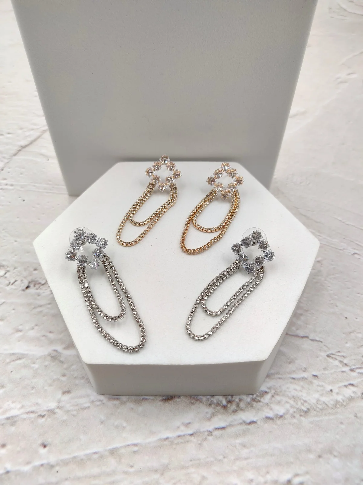 Earrings with Rhinestones and Crystals by Magis Handmade Jewels – view 2