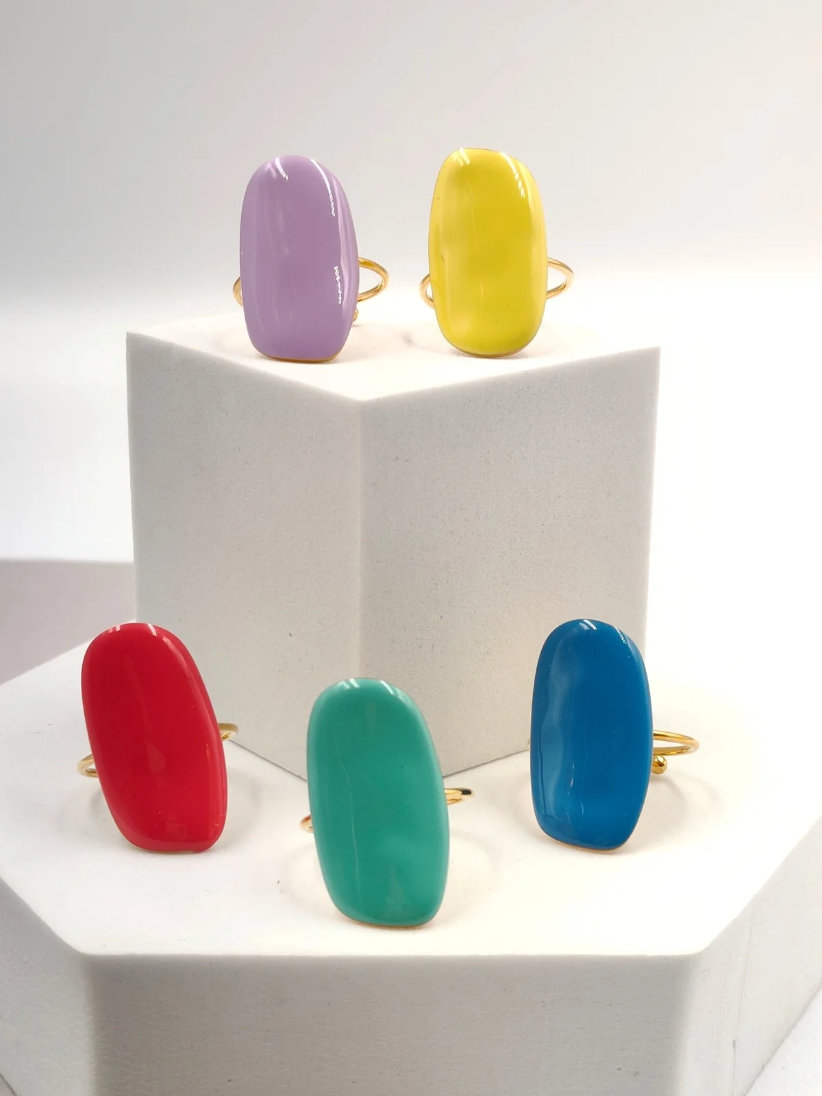Stainless Steel Ring with Enamel by Magis Handmade Jewels – view 2