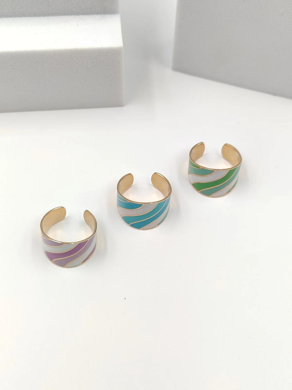 Stainless Steel Ring with Enamel by Magis Handmade Jewels – view 5