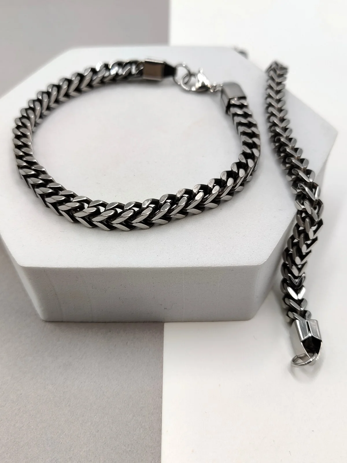 Men's Gunmetal Stainless Steel Chain Bracelet by Magis Handmade Jewels – view 2