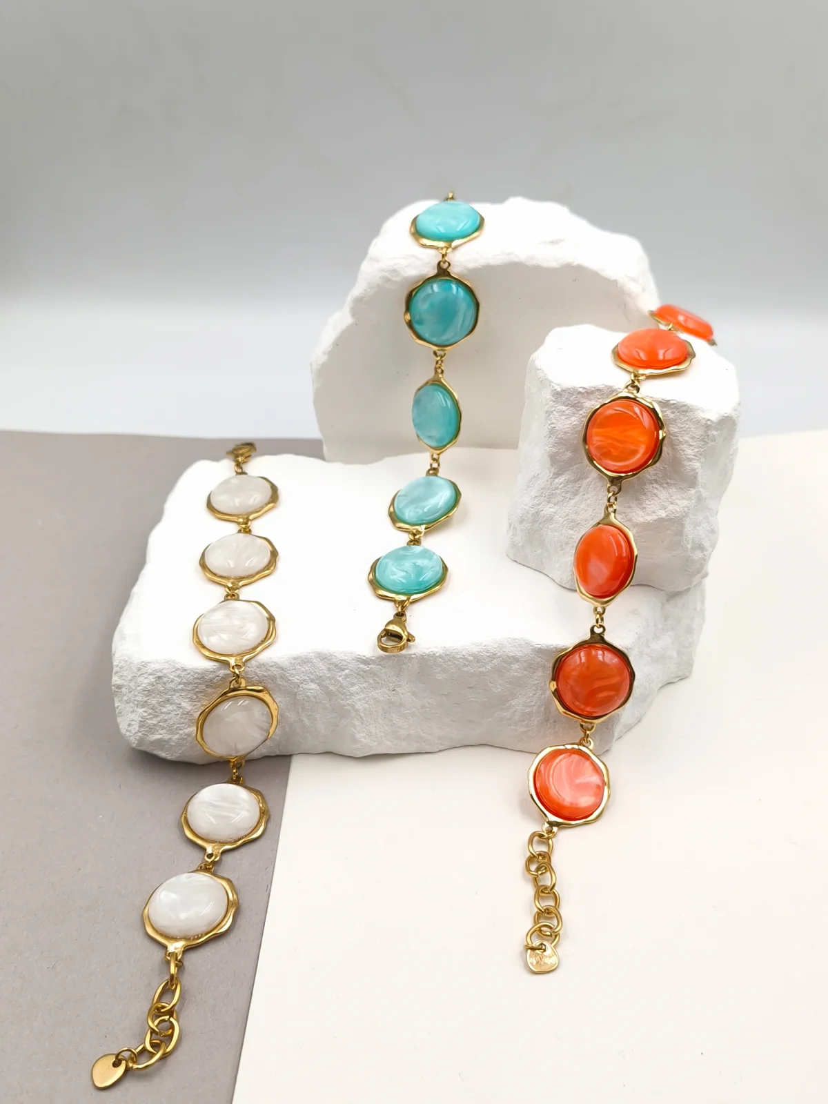 Stainless Steel Bracelet with Resin by Magis Handmade Jewels – view 2