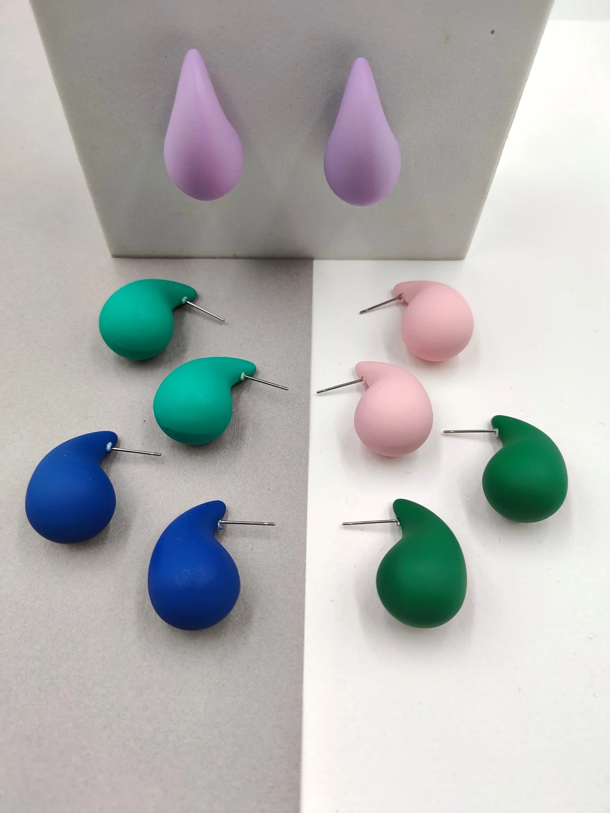 Drop Earrings with Rubber Face by Magis Handmade Jewels – view 3