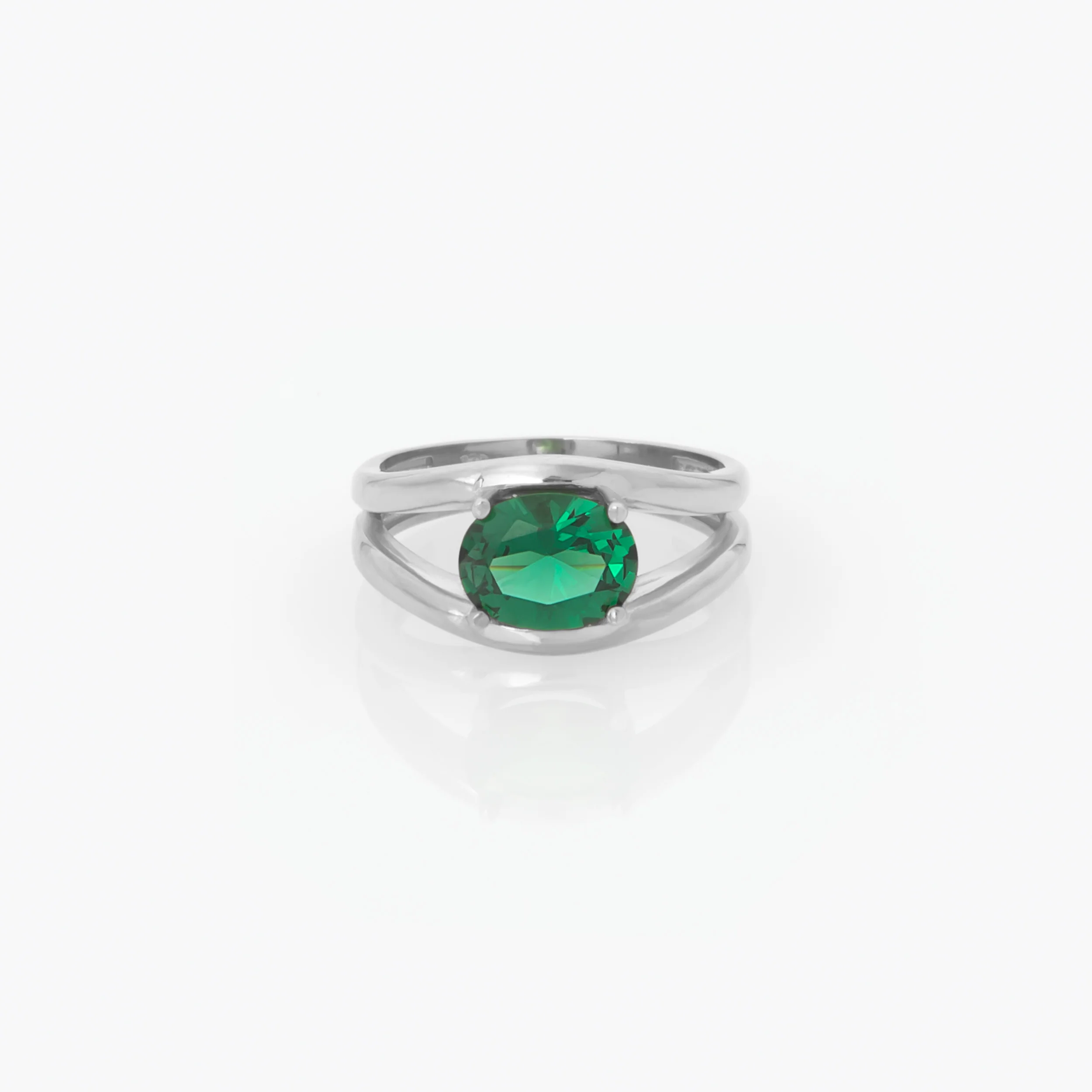 Split Dome Ring with Oval Gemstone — additional product image 5 from AntEva Crafts
