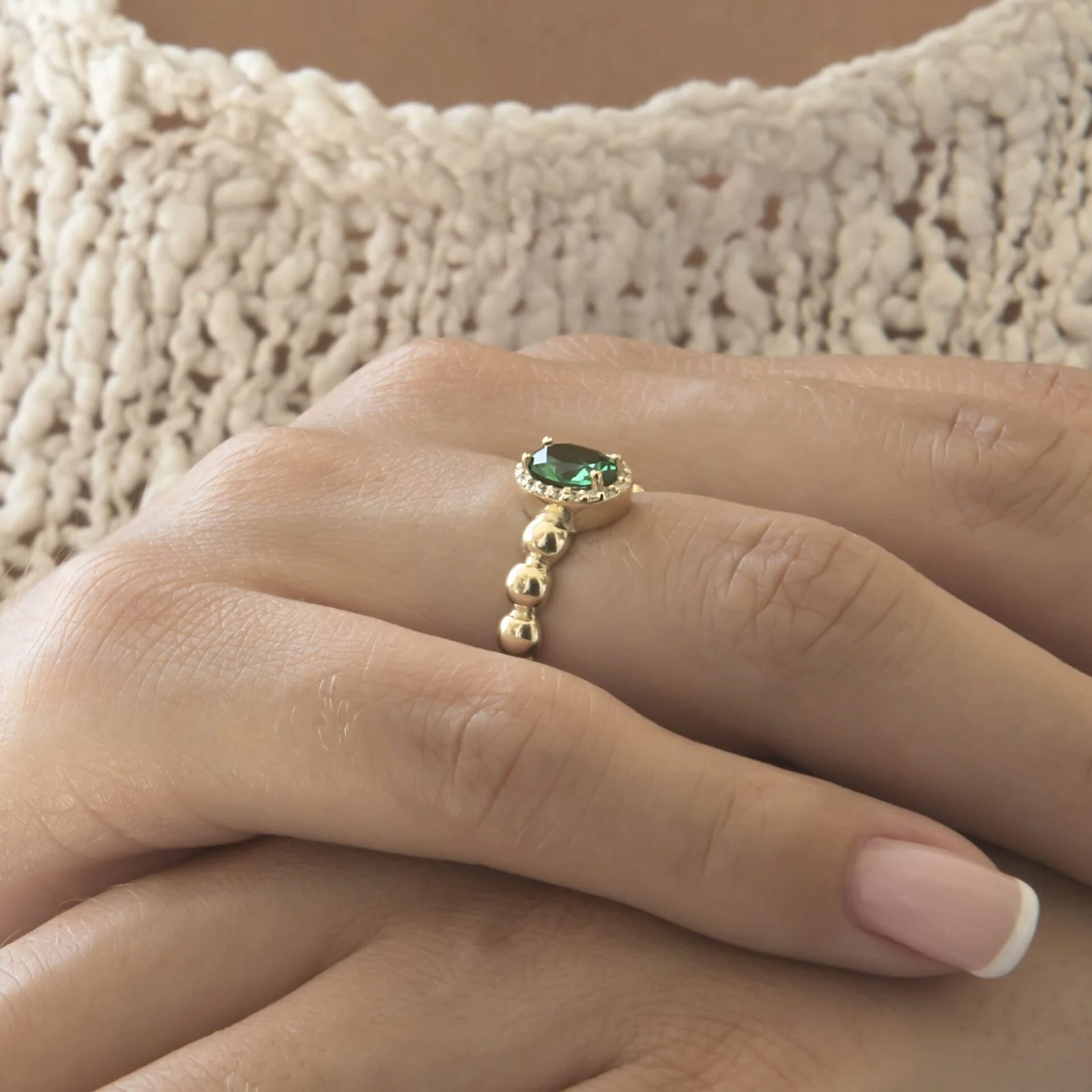 Halo Beaded Ring — additional product image 4 from AntEva Crafts