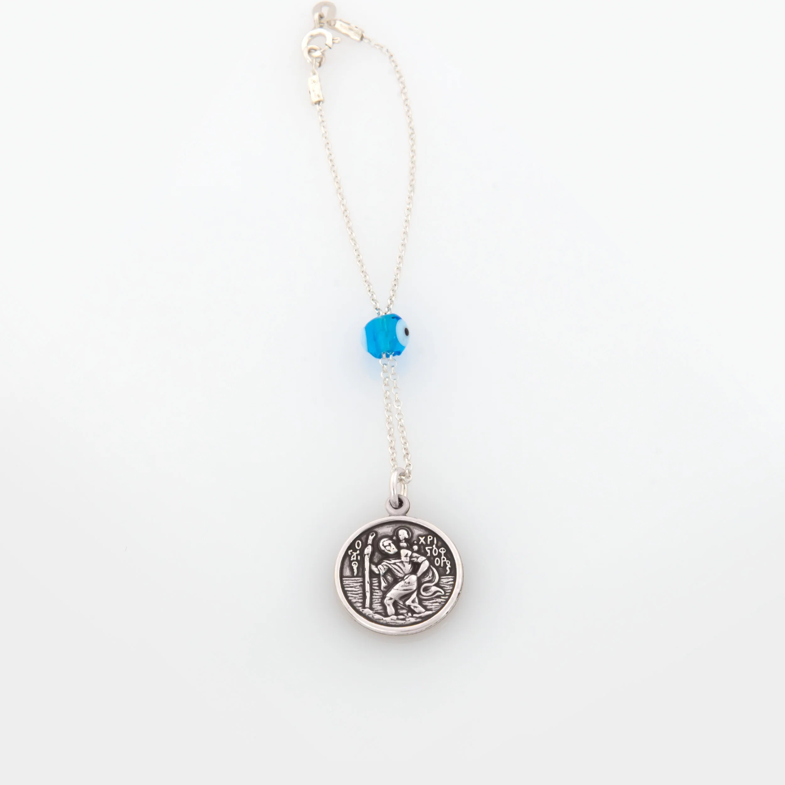 Round Holy Mary Rearview Car Mirror Charm — additional product image 2 from AntEva Crafts