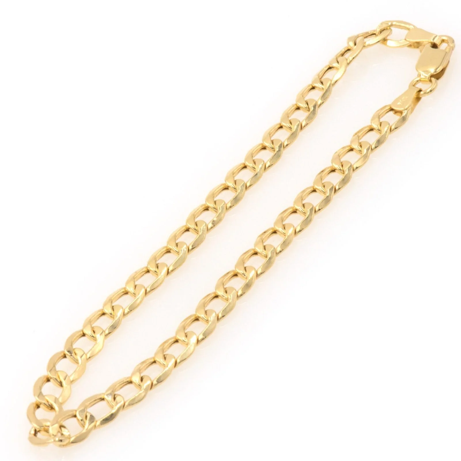 Gold Curb Chain Bracelet — additional product image 3 from AntEva Crafts