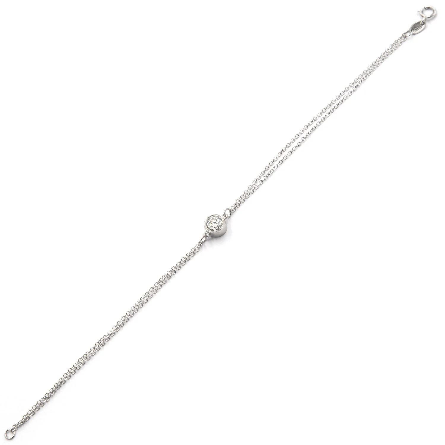 Diamond Solitaire Chain Bracelet — additional product image 3 from AntEva Crafts