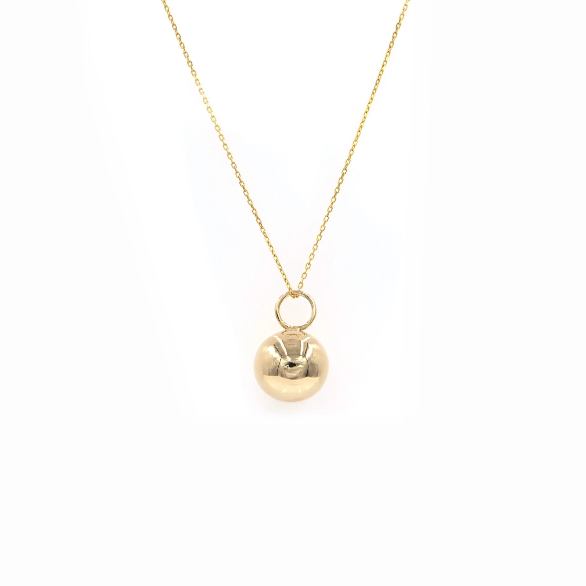 Real Gold 14k Ball Necklace 3 sizes — additional product image 4 from AntEva Crafts