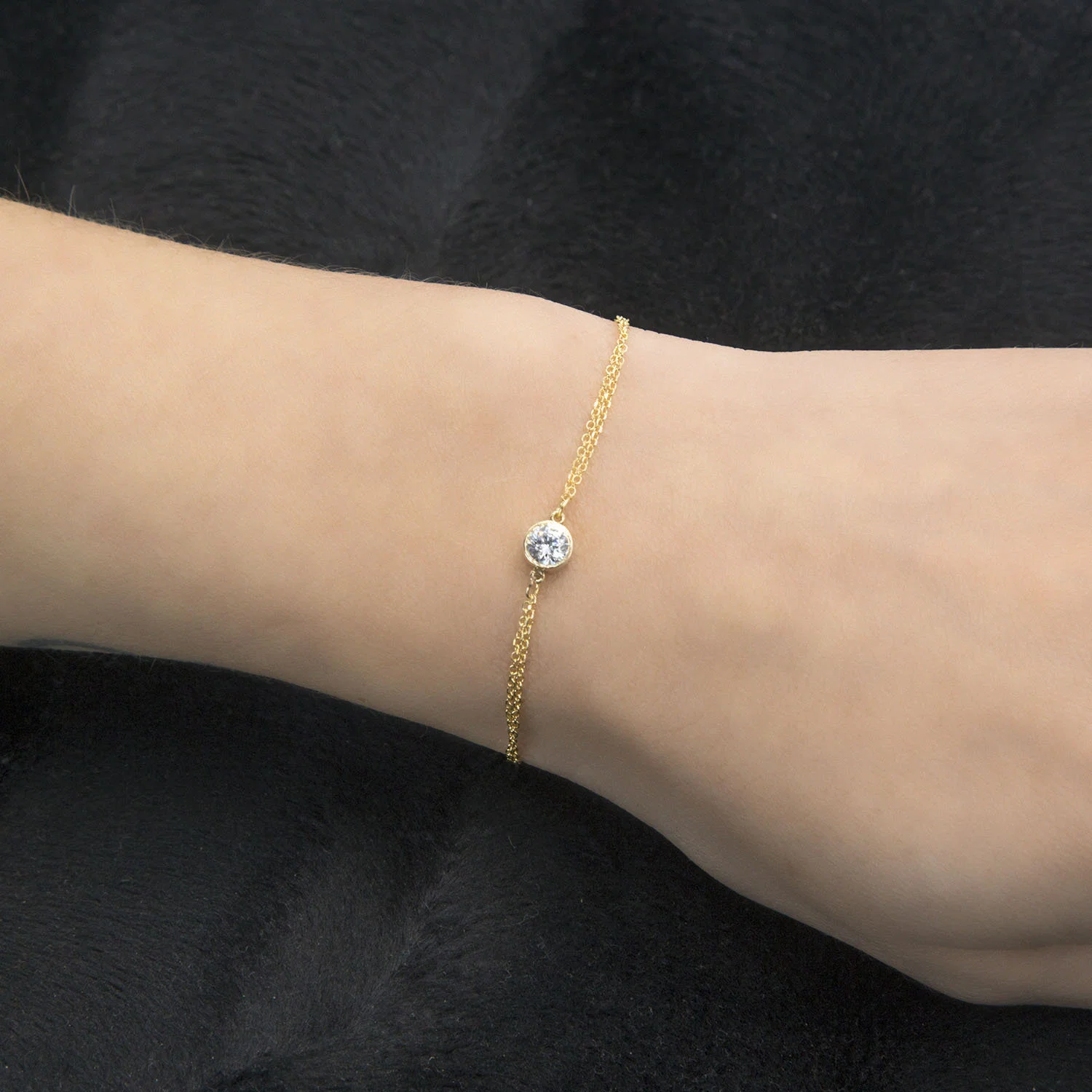 Bezel Solitaire Bracelet — additional product image 2 from AntEva Crafts