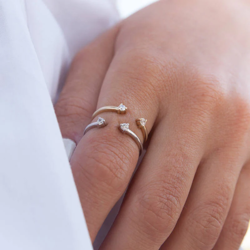Double Open Diamond Ring — additional product image 8 from AntEva Crafts