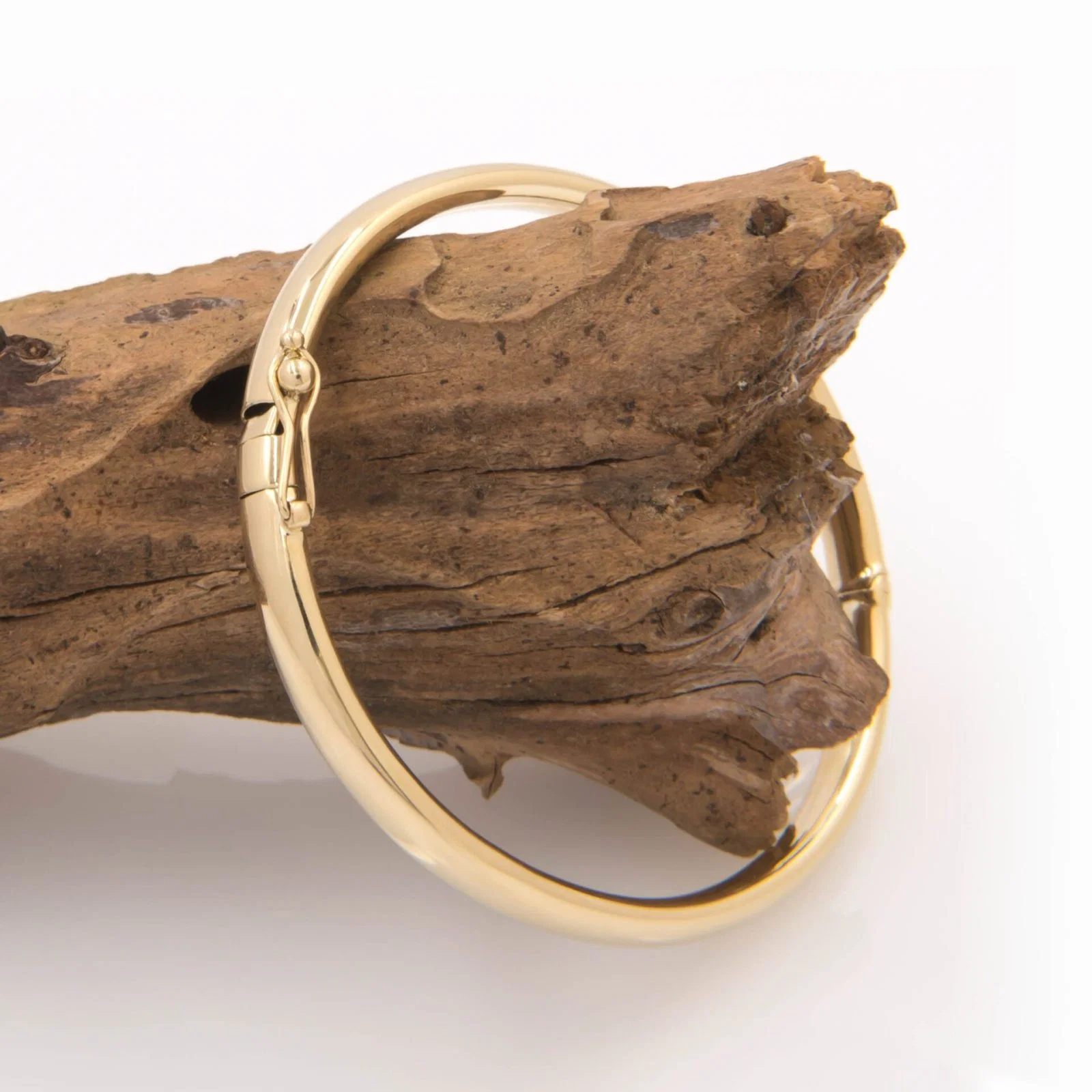 Classic Gold Oval Hinged Bangle 5.5mm — additional product image 7 from AntEva Crafts