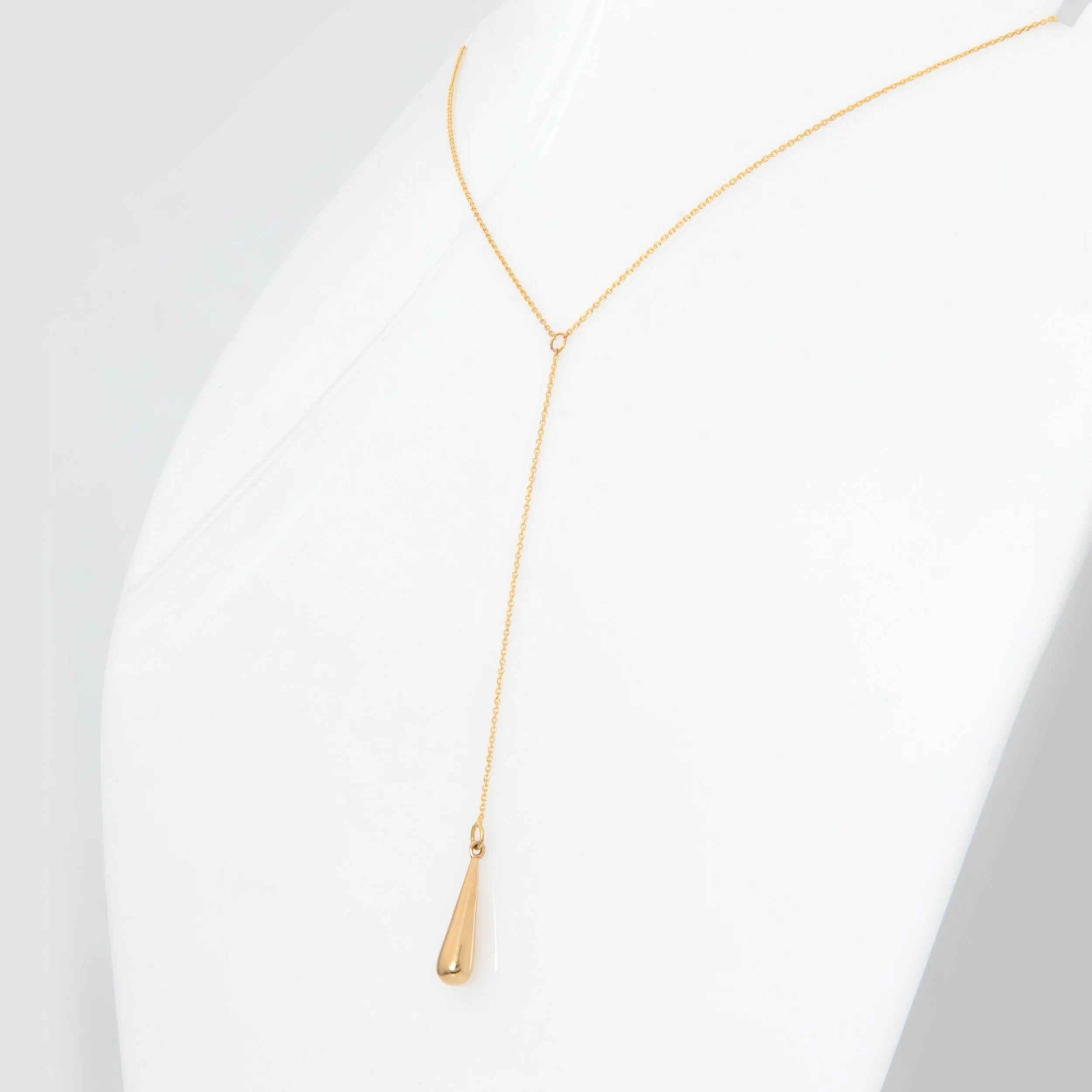 Lariat Teardrop Necklace