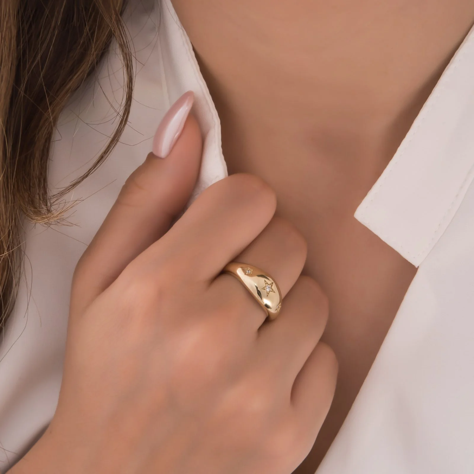 North Star Dome Ring — additional product image 4 from AntEva Crafts