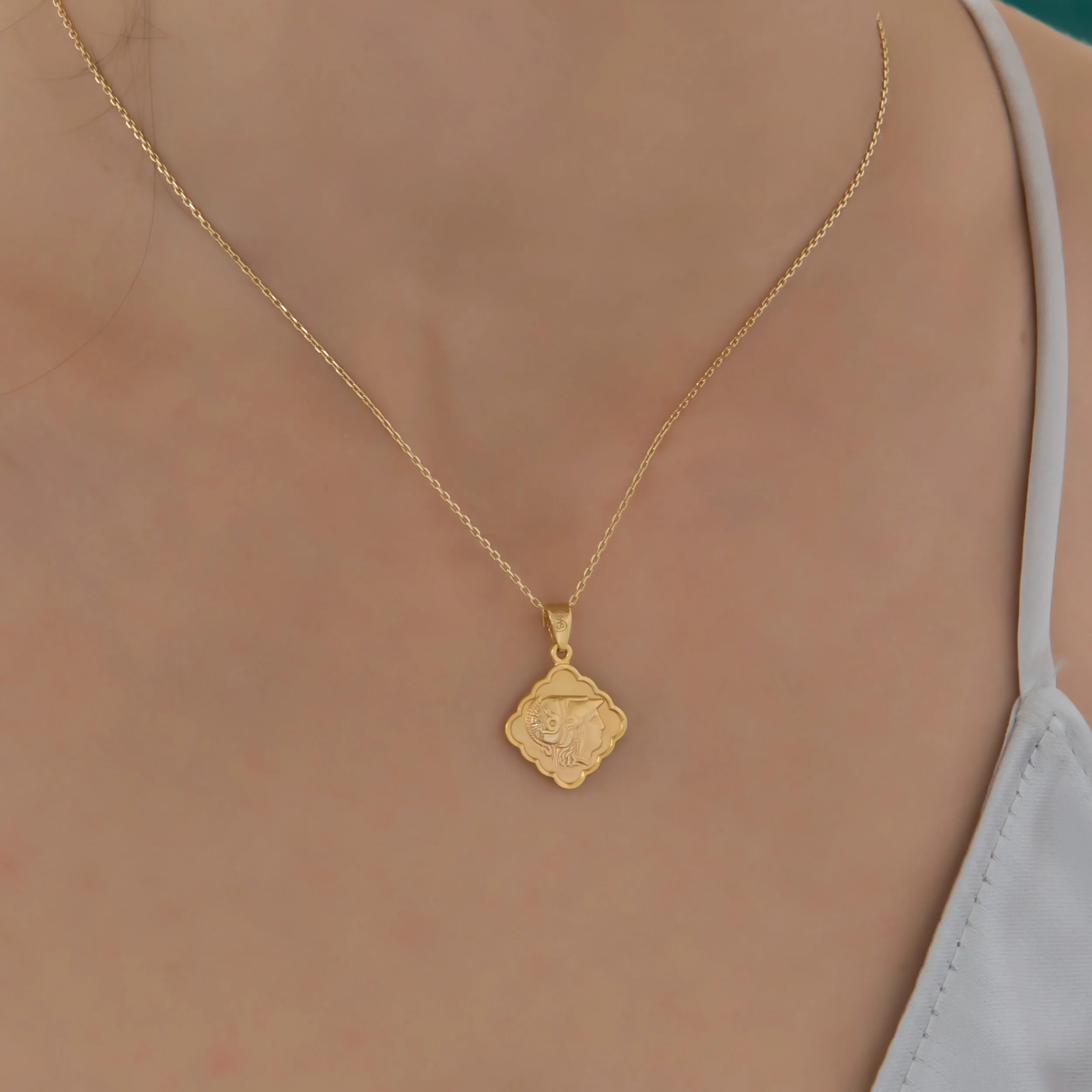 Double-Sided Athena and Acropolis Pendant — additional product image 2 from AntEva Crafts