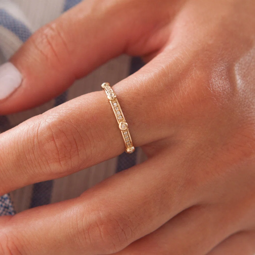Half Eternity Diamond Ring — additional product image 4 from AntEva Crafts