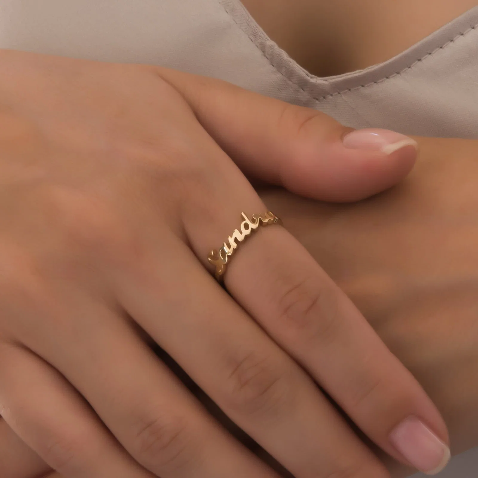 Nameplate Ring — additional product image 7 from AntEva Crafts