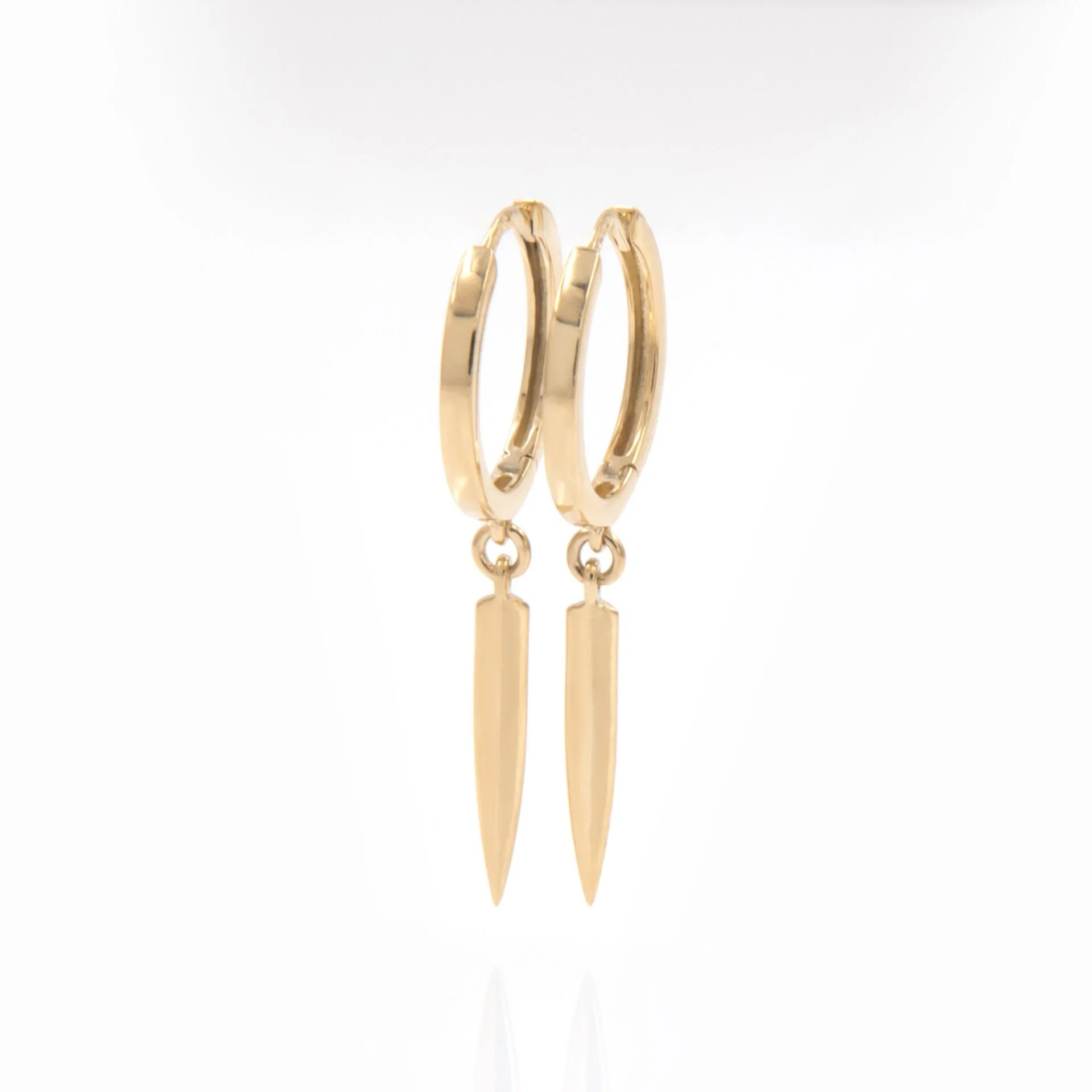 Single Spike Hoop Earrings — additional product image 3 from AntEva Crafts