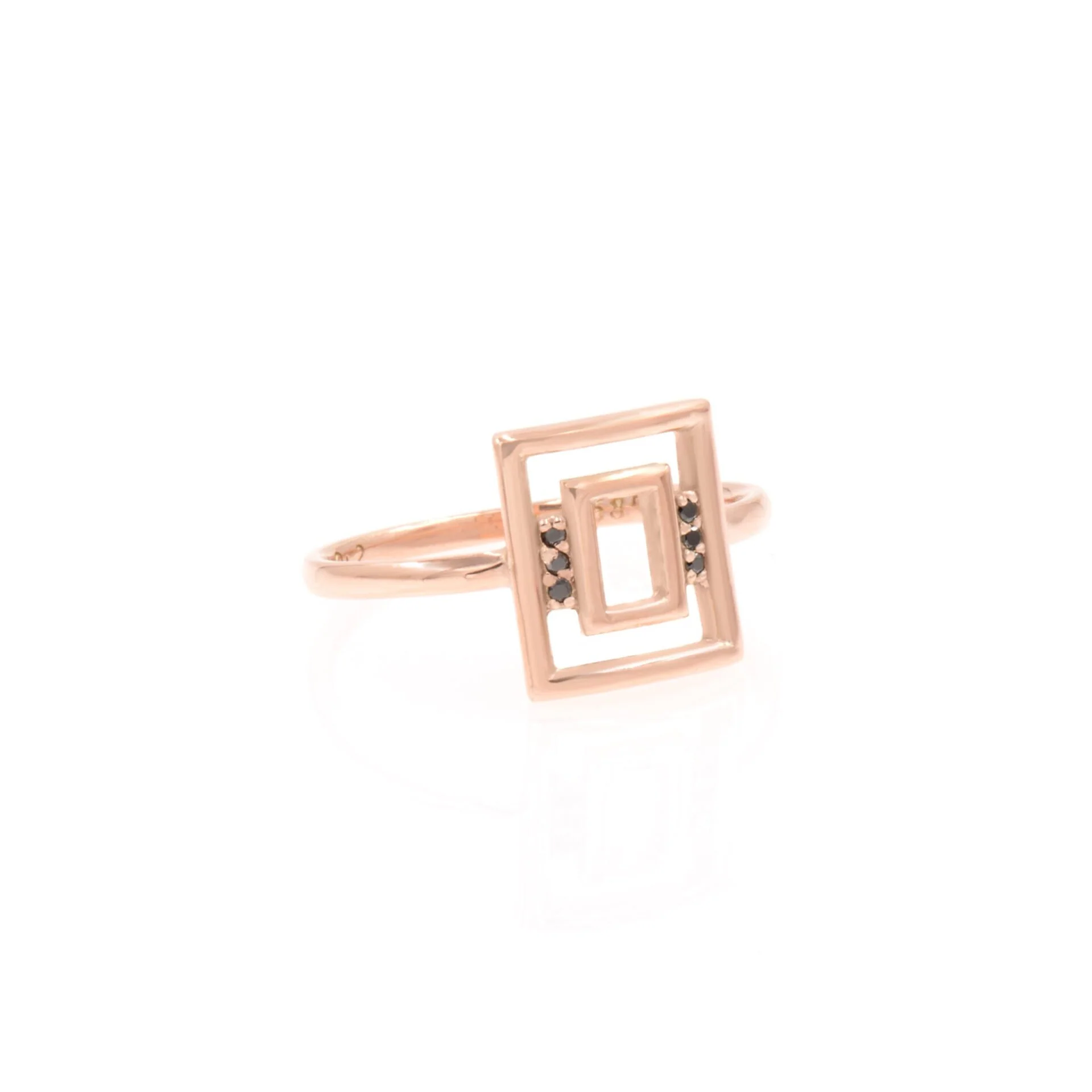 Diamond Geometric Ring — additional product image 3 from AntEva Crafts
