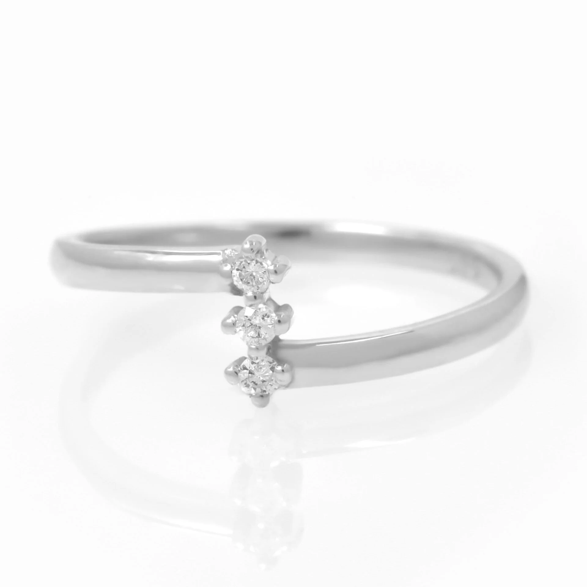 Triple Diamond Bypass Ring — additional product image 6 from AntEva Crafts