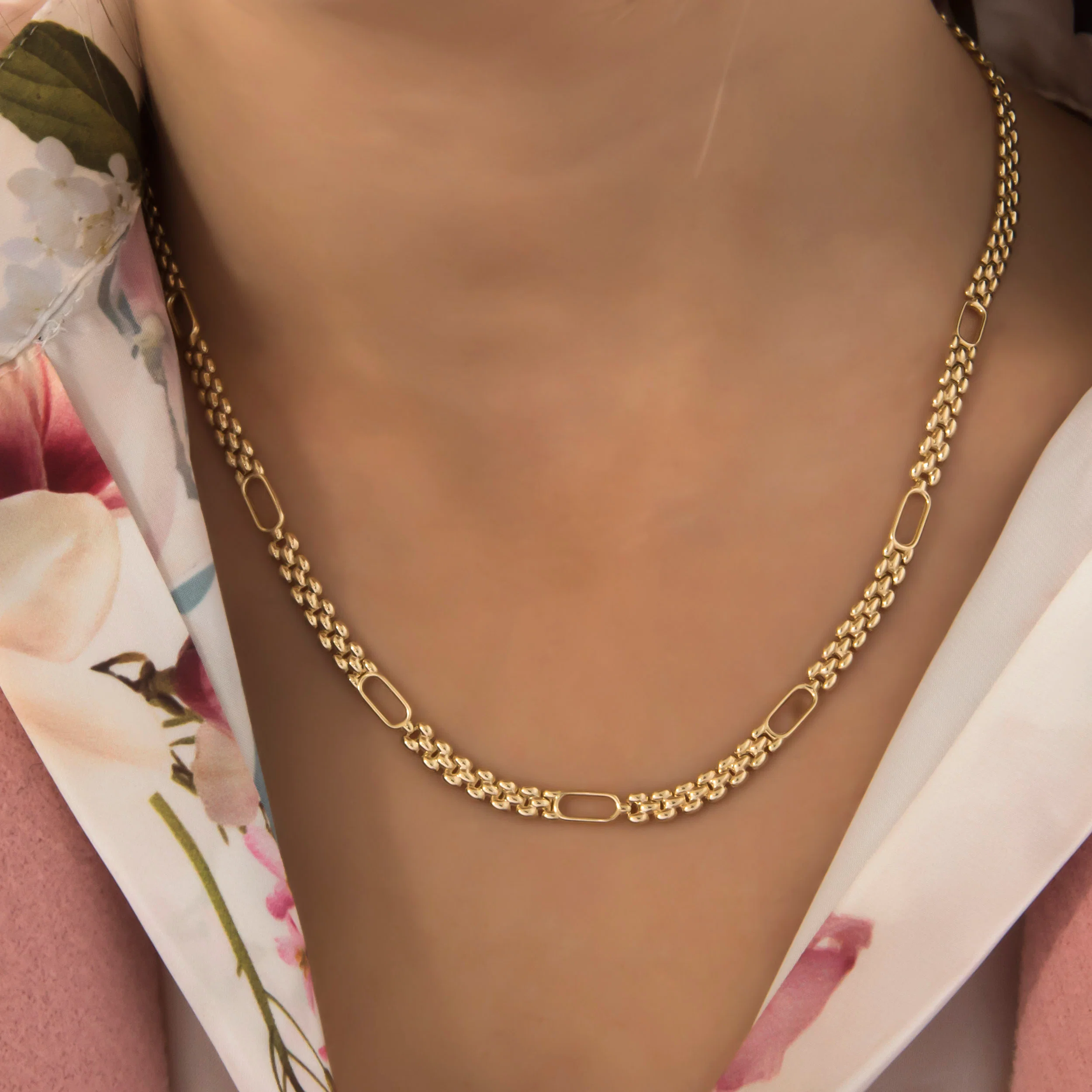 Panther Link Paperclip Necklace — additional product image 2 from AntEva Crafts