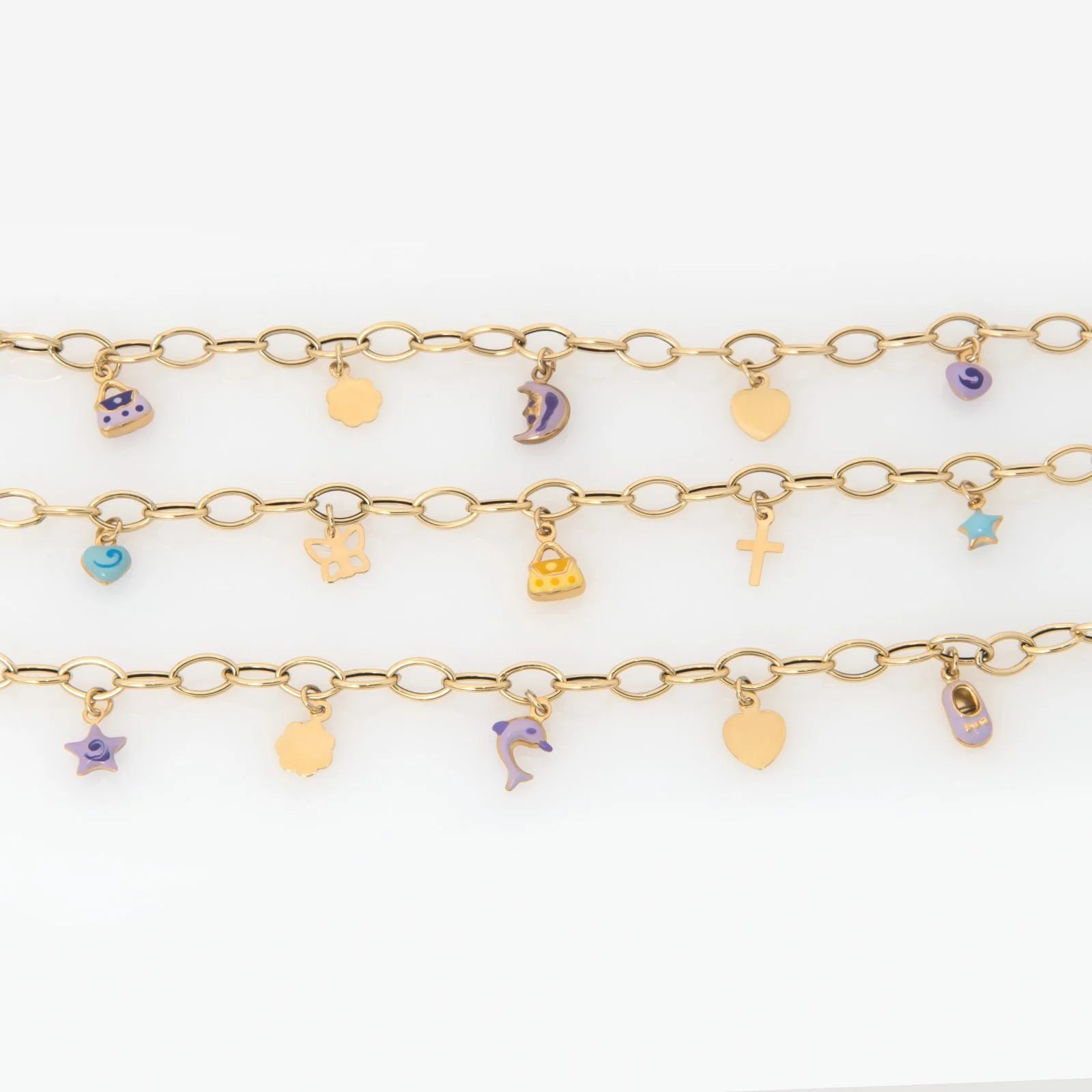 Gold 14k Chain Charm Bracelet — additional product image 3 from AntEva Crafts