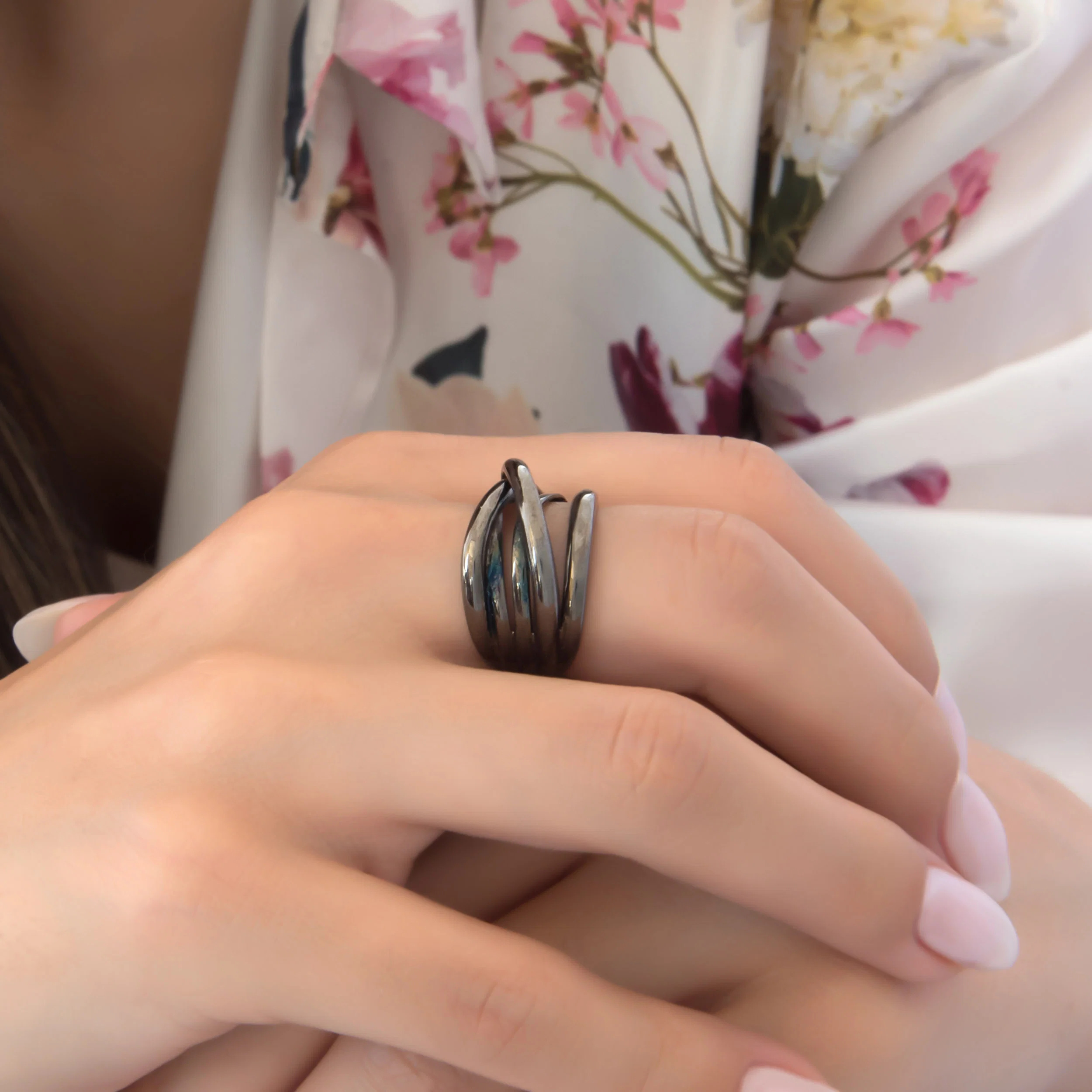 Silver Dome Statement Ring — additional product image 5 from AntEva Crafts