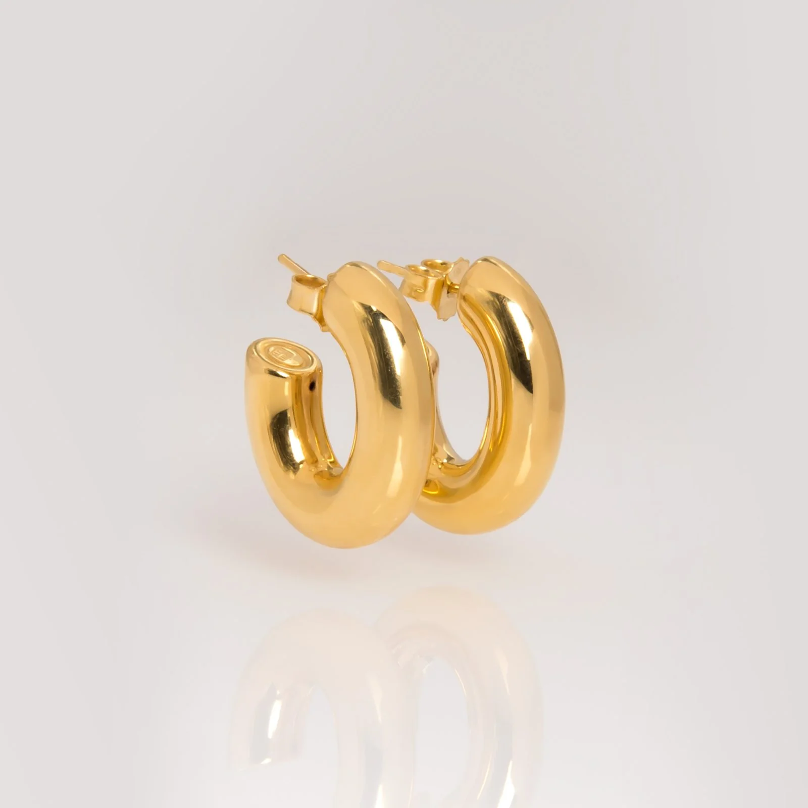 Half Hoop 14k Gold Earrings