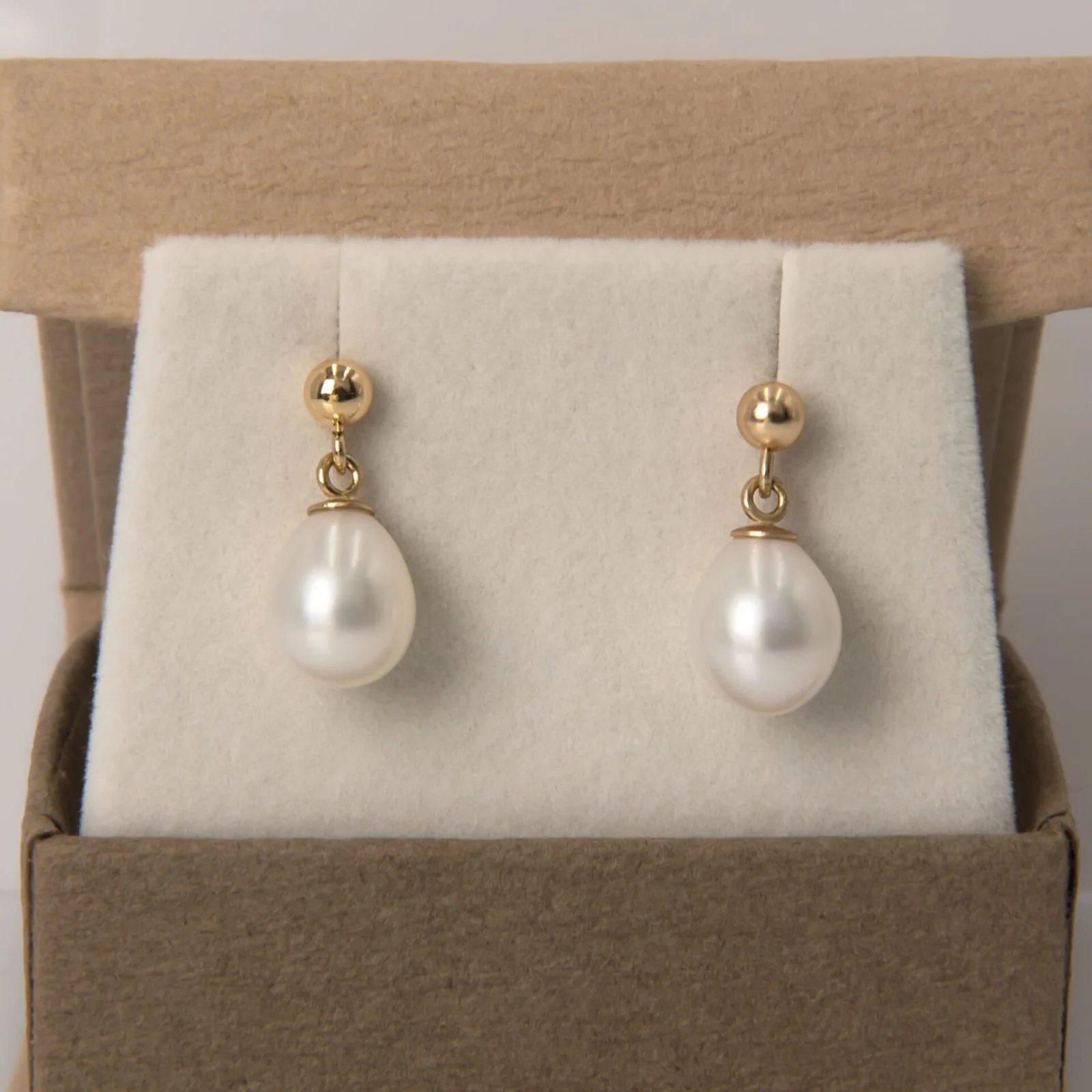 Pearl Drop Gold Earrings — additional product image 7 from AntEva Crafts
