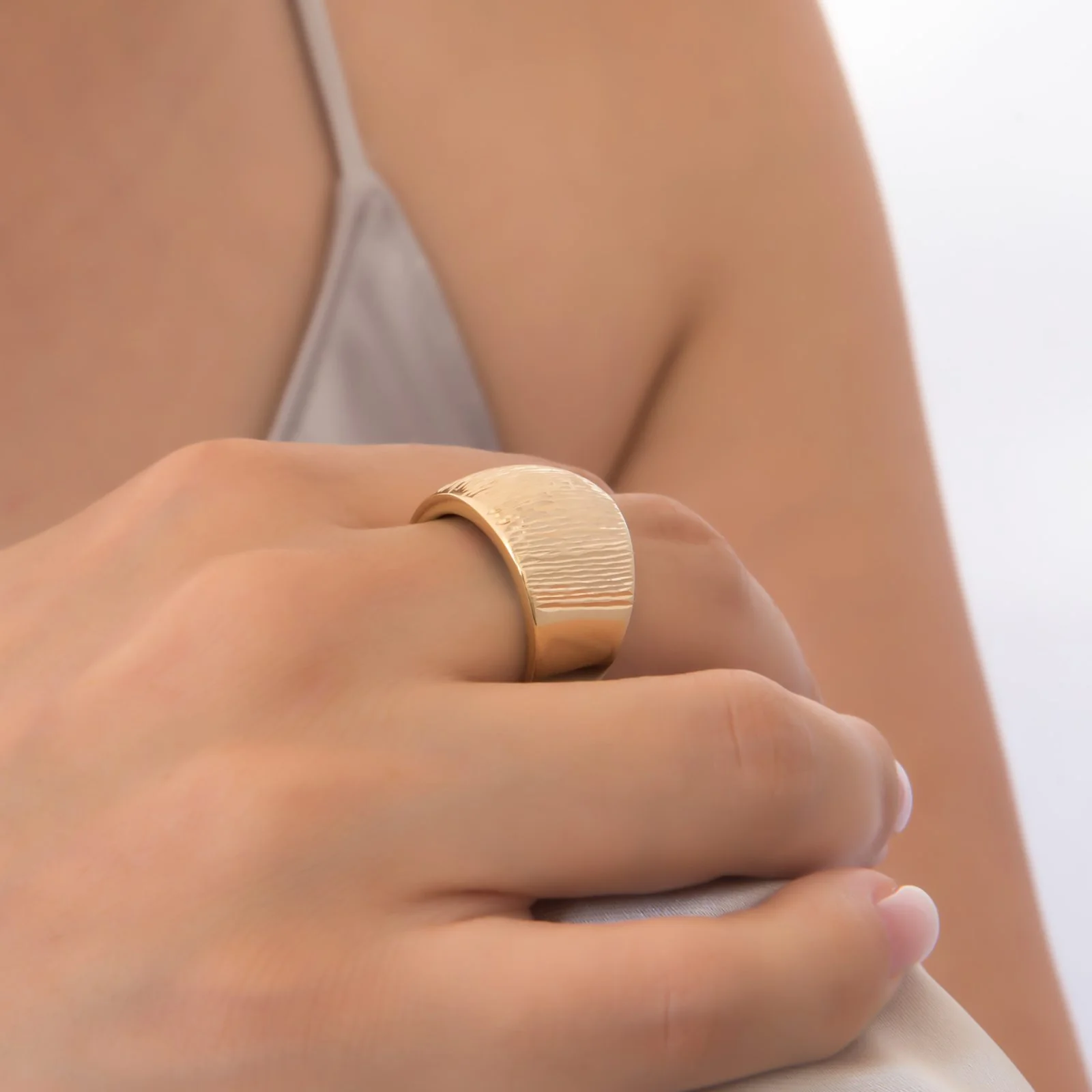 Chunky Diamond Cut Ring — additional product image 4 from AntEva Crafts