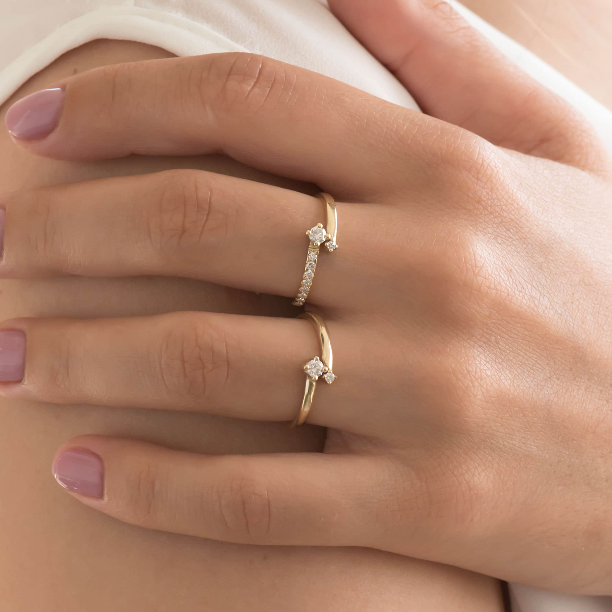Diamond Bypass Ring — additional product image 9 from AntEva Crafts
