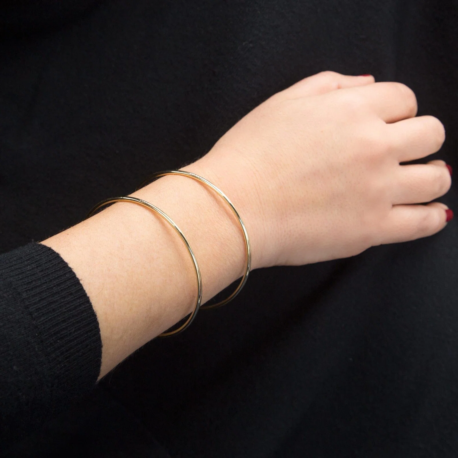 Classic Gold Bangle Bracelet — additional product image 2 from AntEva Crafts