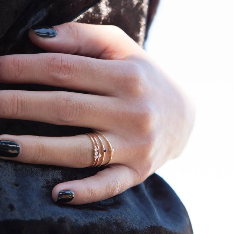 Diamond Dainty Solitaire Ring — additional product image 6 from AntEva Crafts
