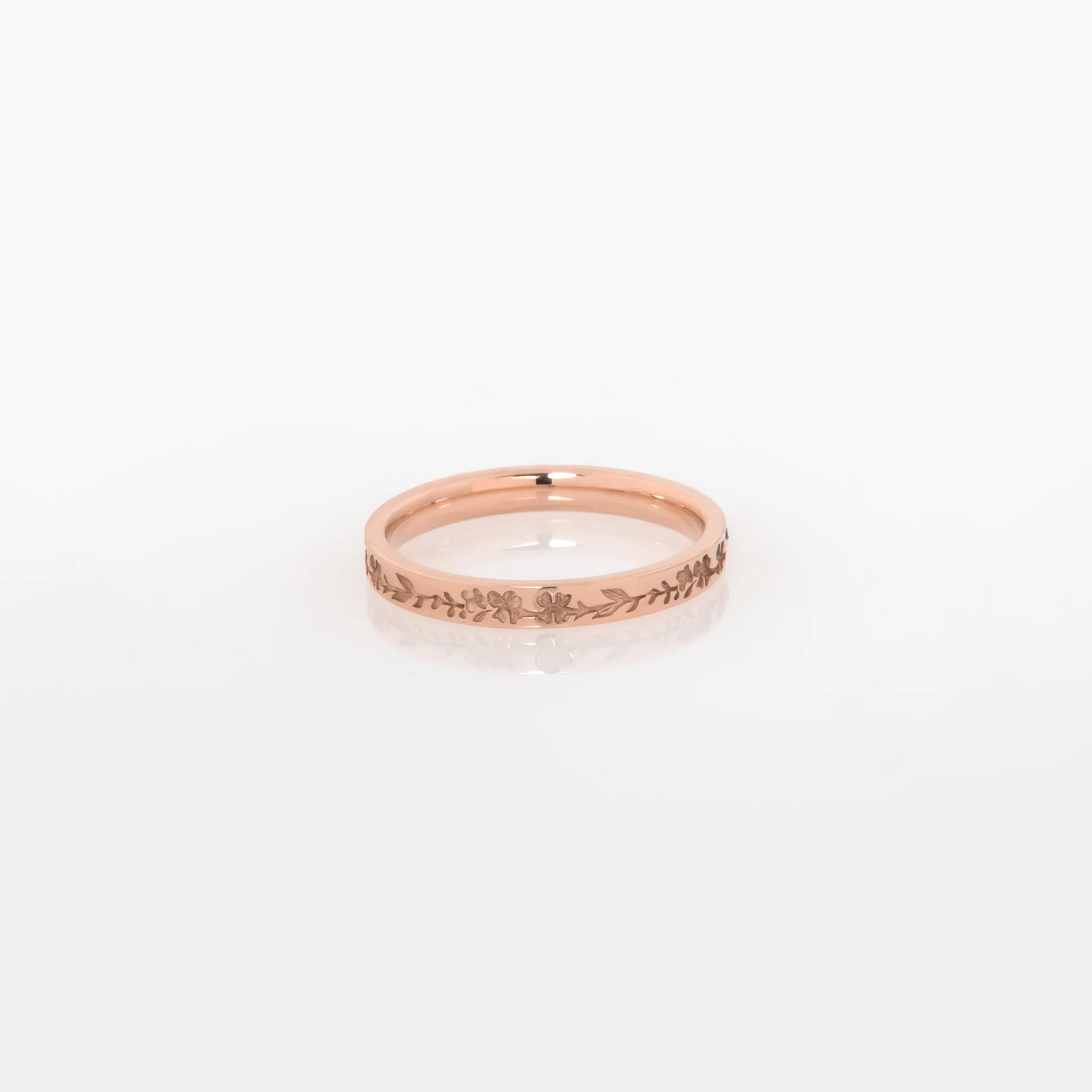 Birth Flower Eternity 14k Gold Vermeil Ring — additional product image 4 from AntEva Crafts
