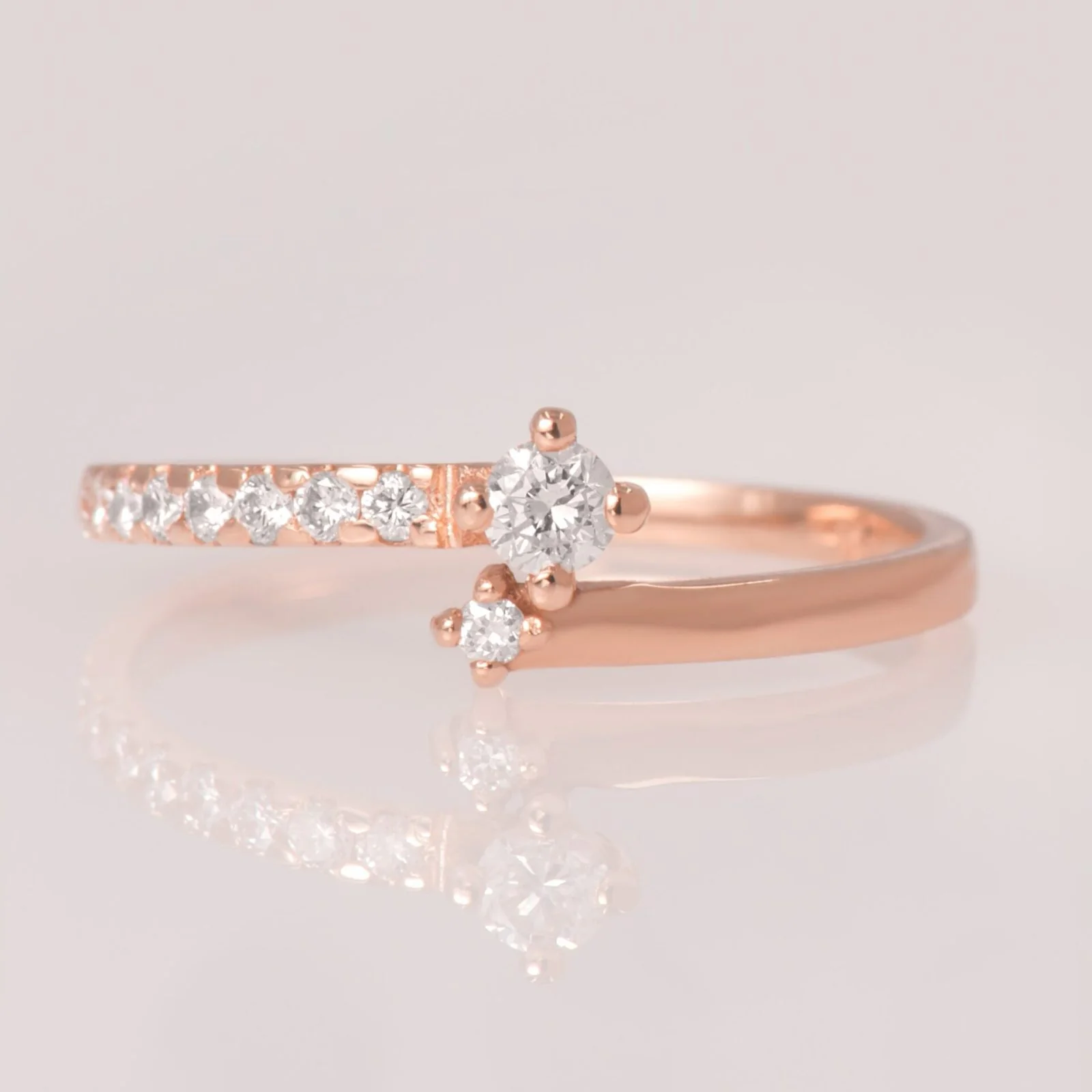 Diamond Bypass Ring — additional product image 6 from AntEva Crafts
