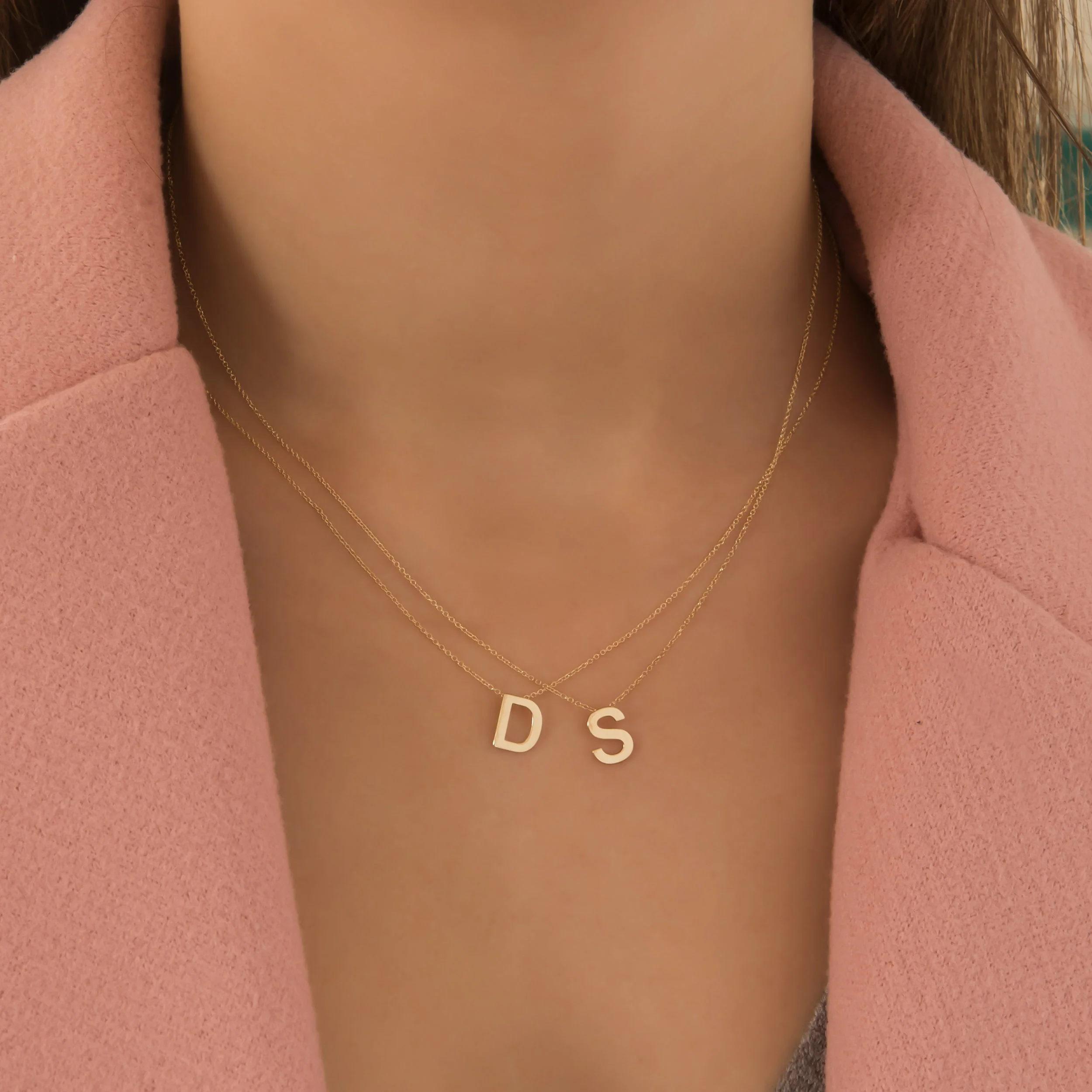 Initial Monogram Necklace — additional product image 3 from AntEva Crafts