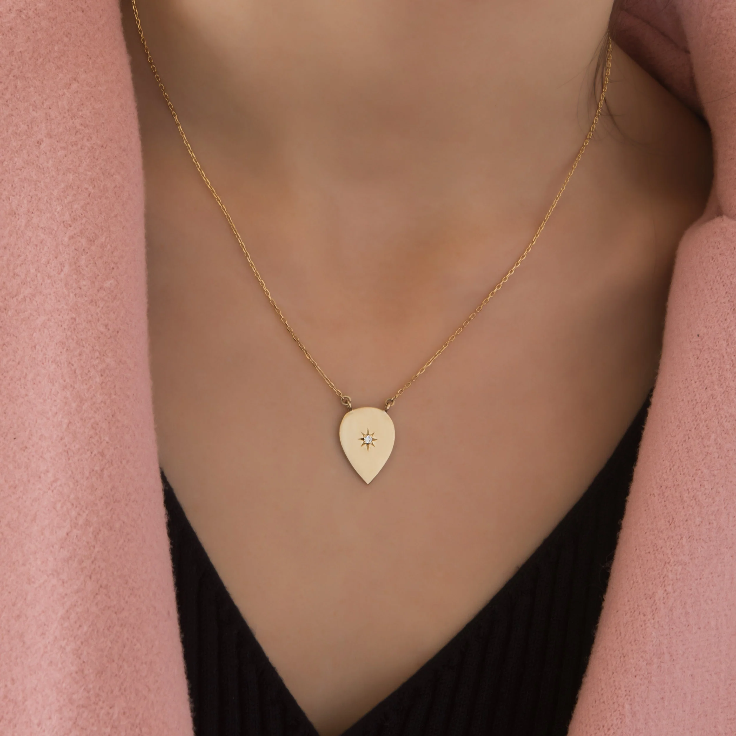 Diamond North Star Necklace — additional product image 2 from AntEva Crafts