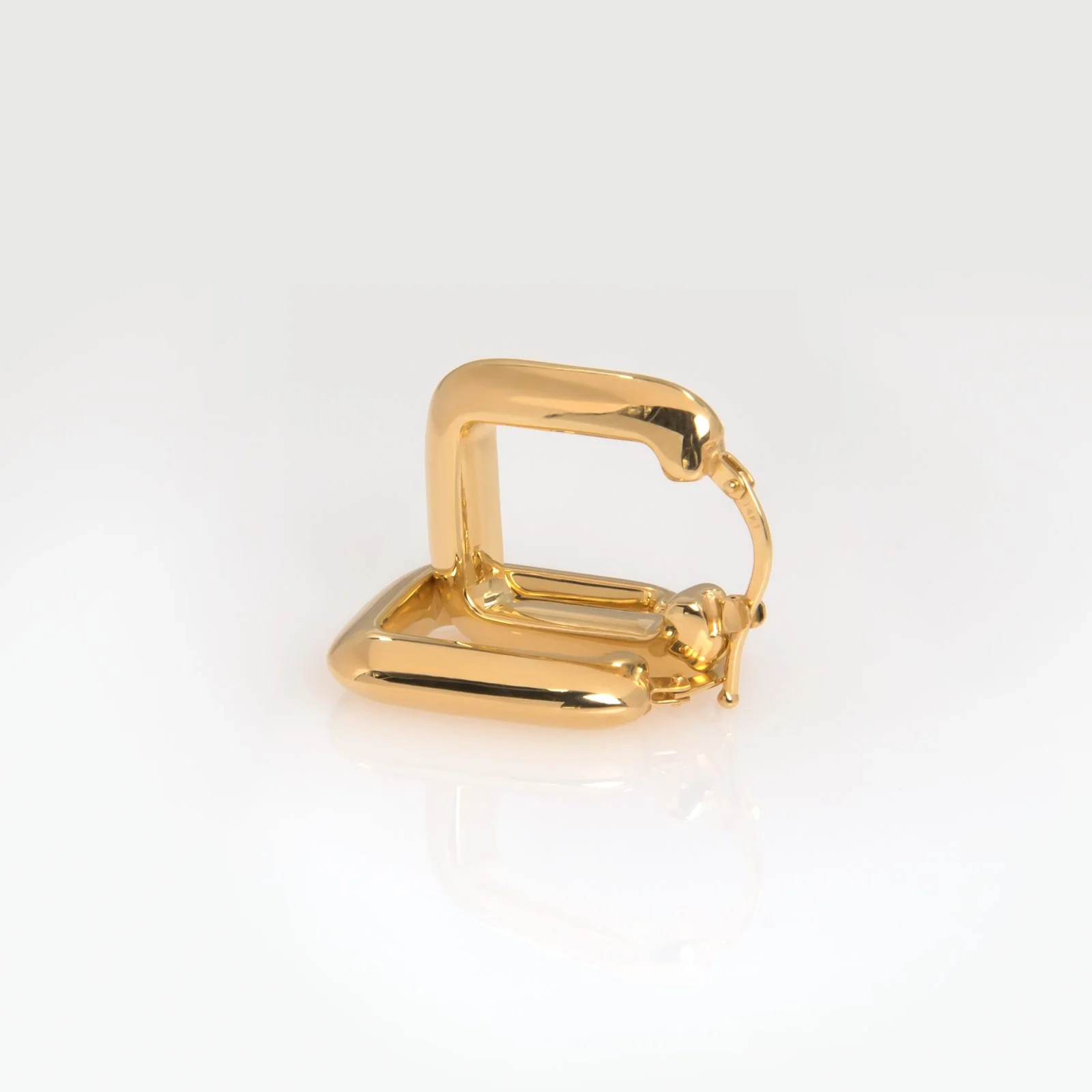 Square Hoop Hinged Earrings — additional product image 4 from AntEva Crafts