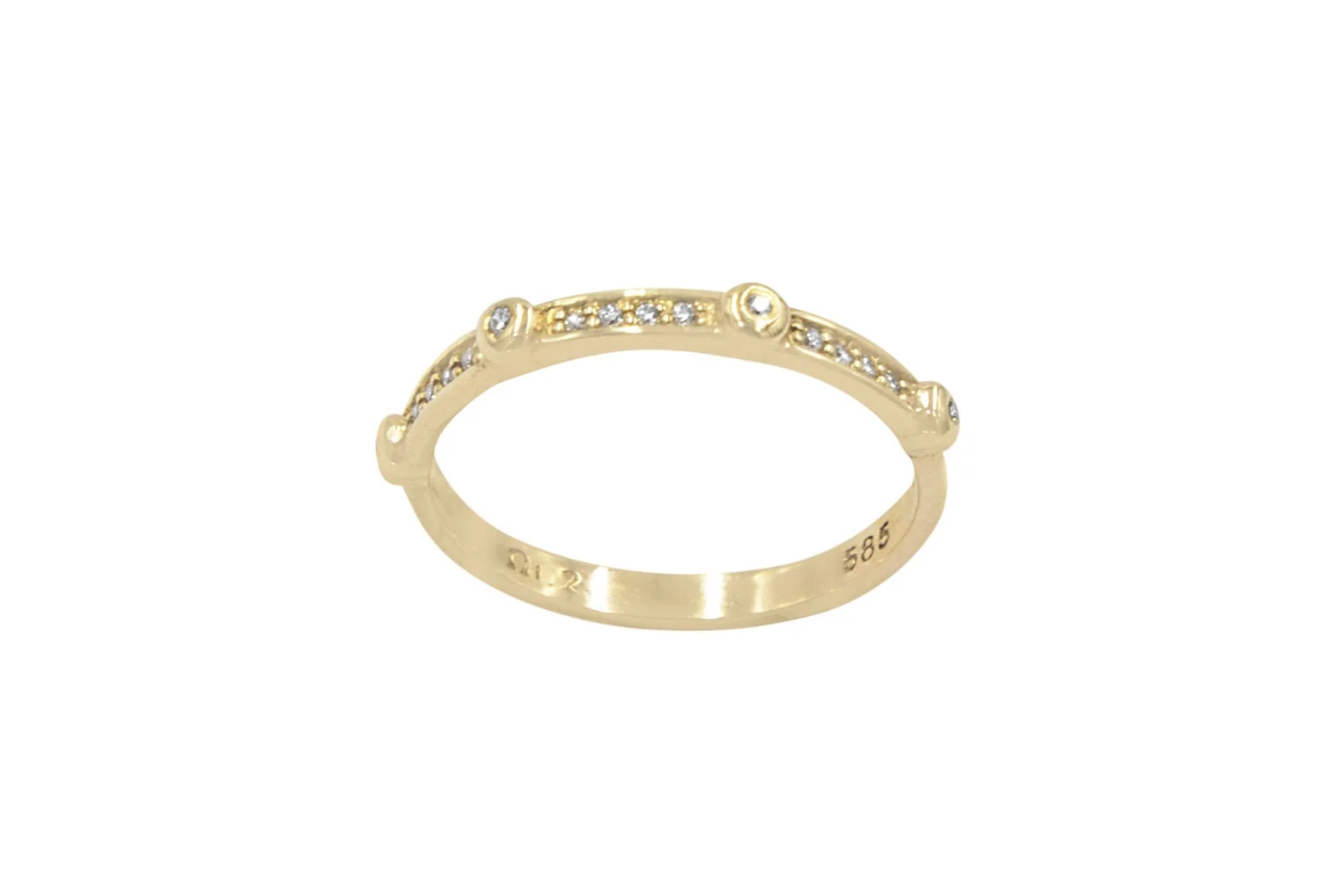 Half Eternity Diamond Ring — additional product image 3 from AntEva Crafts