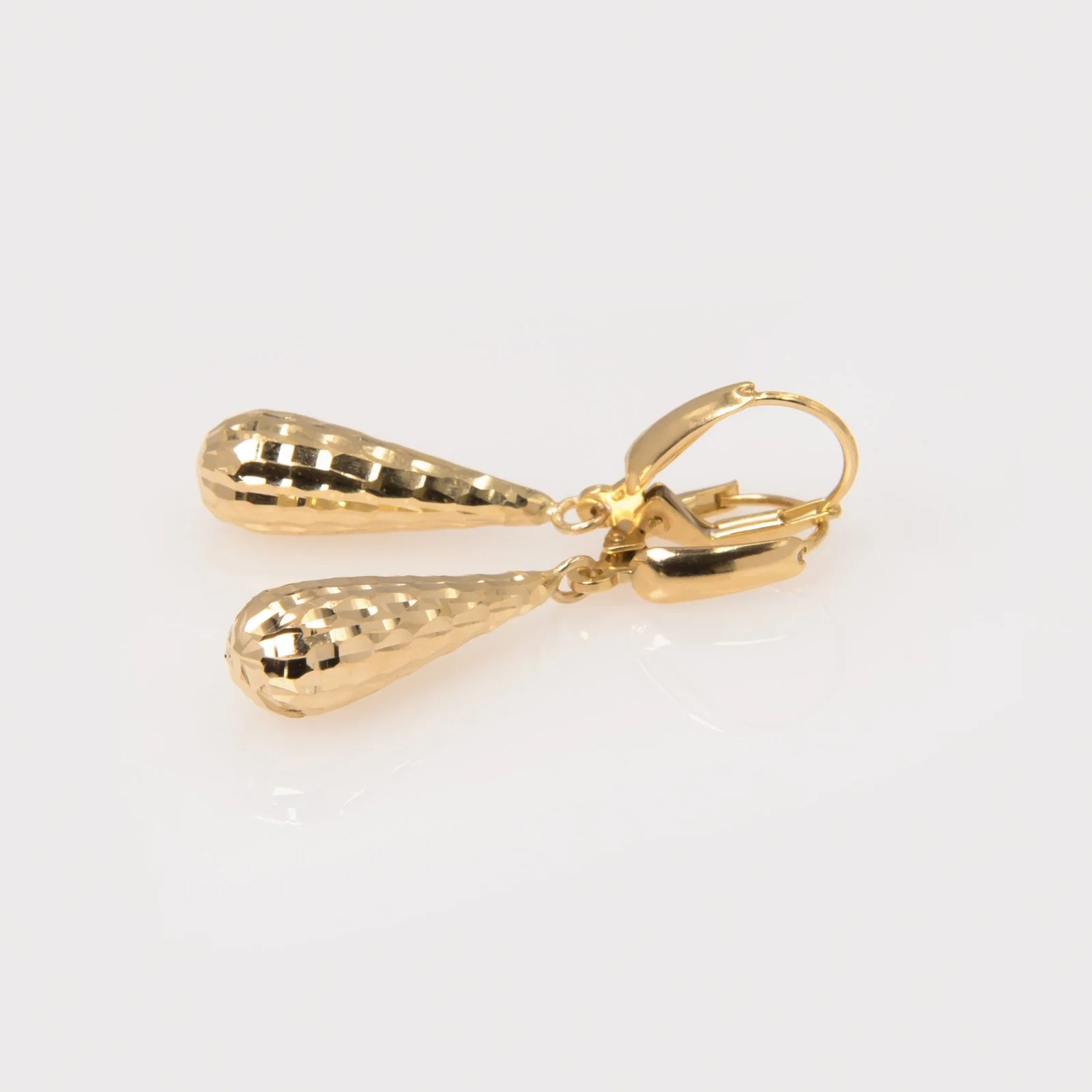 Gold Teardrop Earrings — additional product image 4 from AntEva Crafts