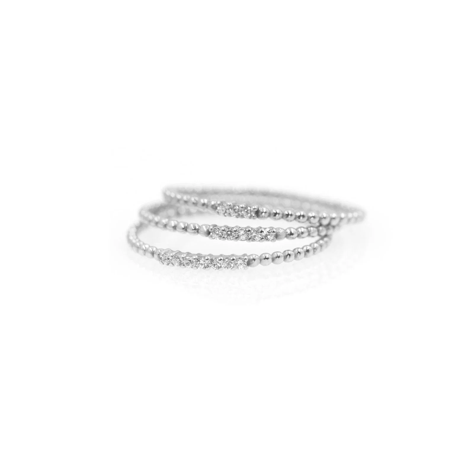 Dainty Diamond Beaded Ring — additional product image 3 from AntEva Crafts