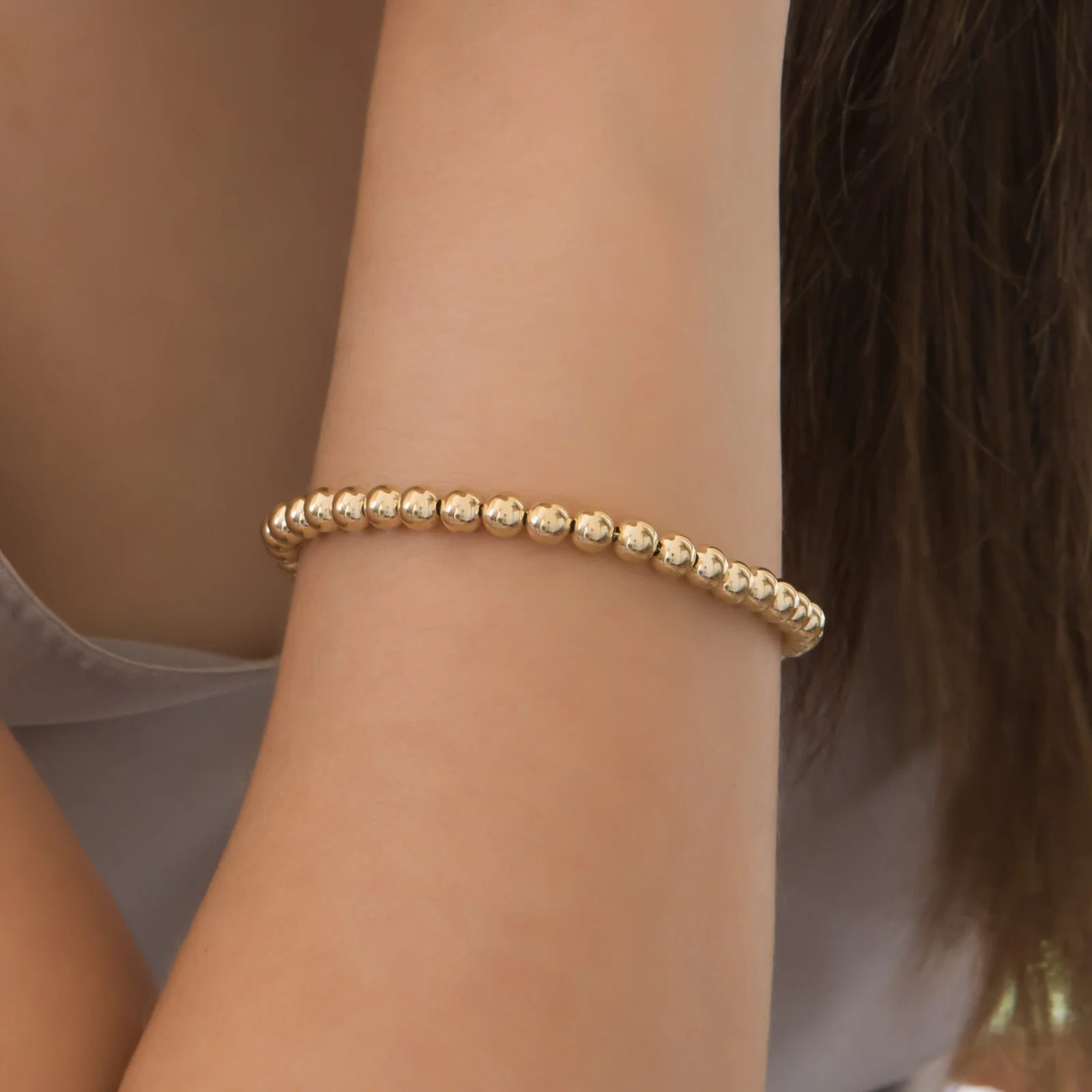 Beaded Ball Bracelet 4-5 mm — additional product image 3 from AntEva Crafts
