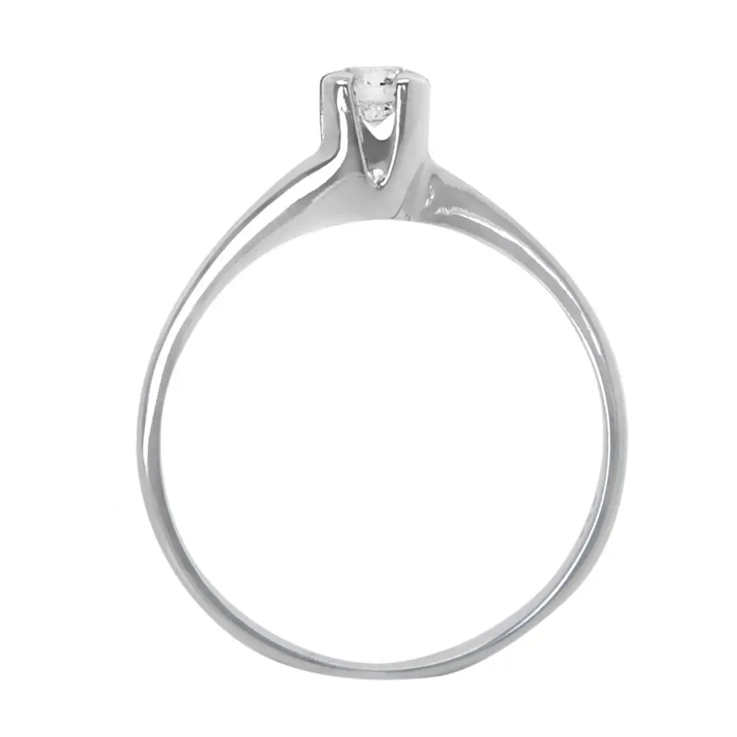 18k Gold Diamond Solitaire Ring — additional product image 3 from AntEva Crafts