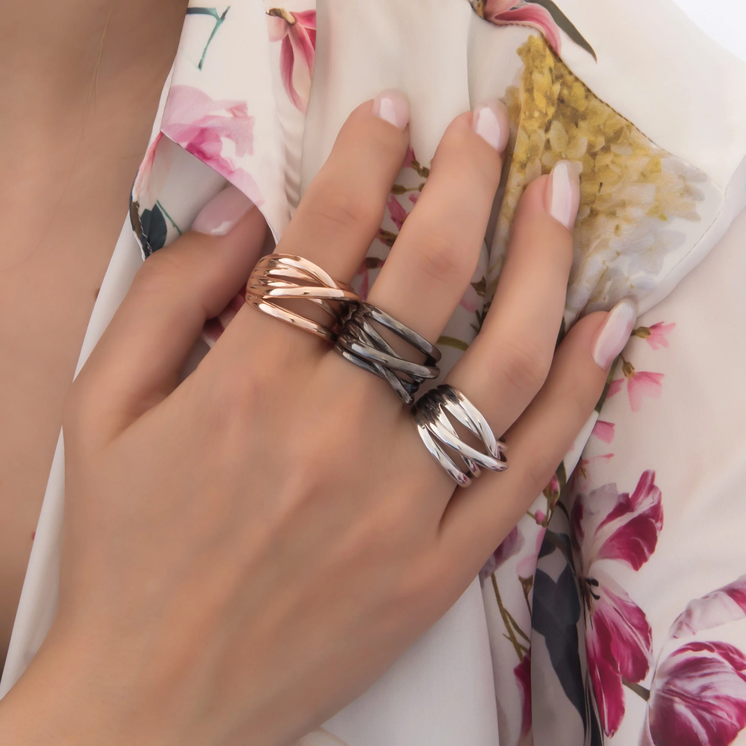 Silver Dome Statement Ring — additional product image 7 from AntEva Crafts