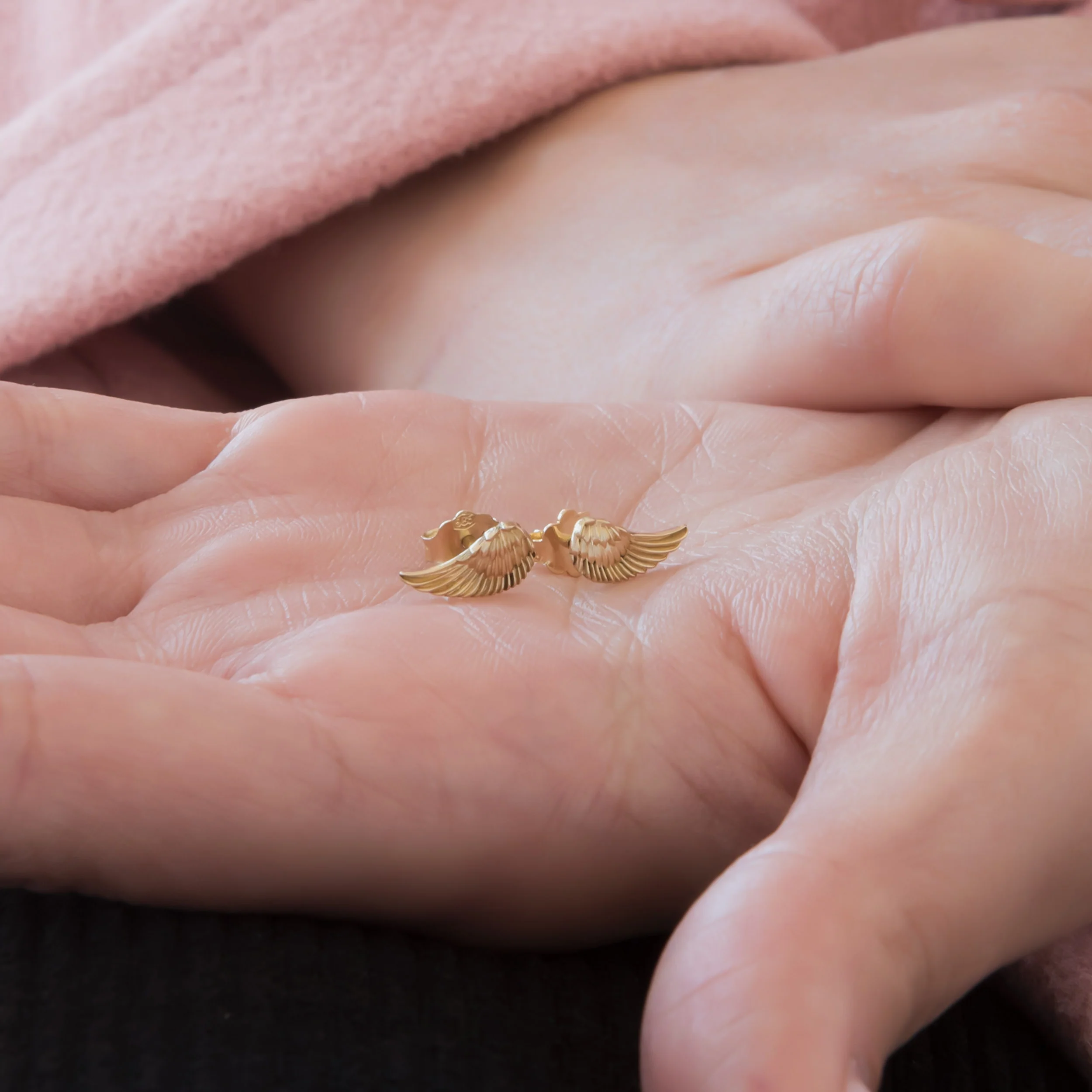 Angel Wings Stud Earrings — additional product image 3 from AntEva Crafts