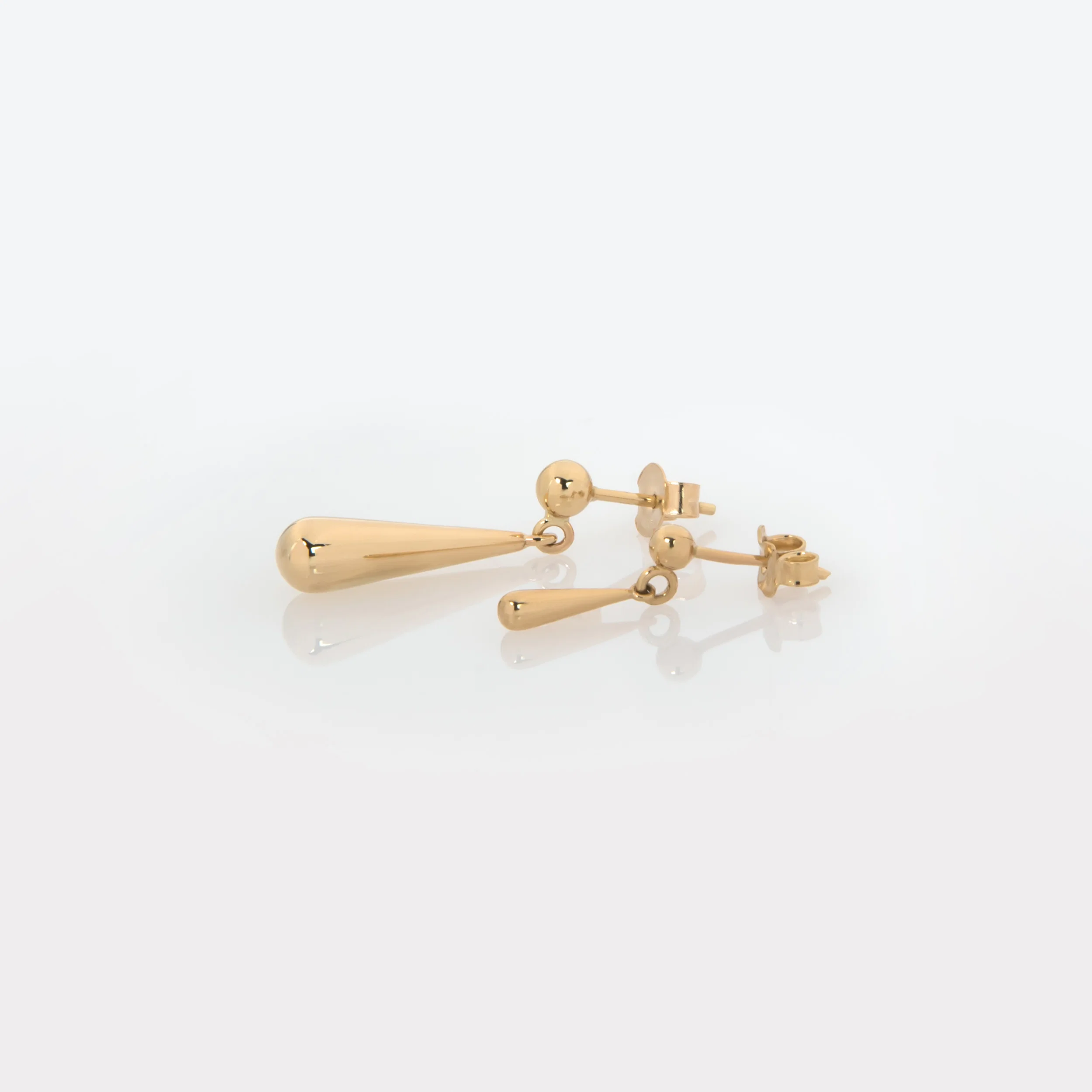 Dainty Teardrop Gold Dangle Earrings — additional product image 5 from AntEva Crafts