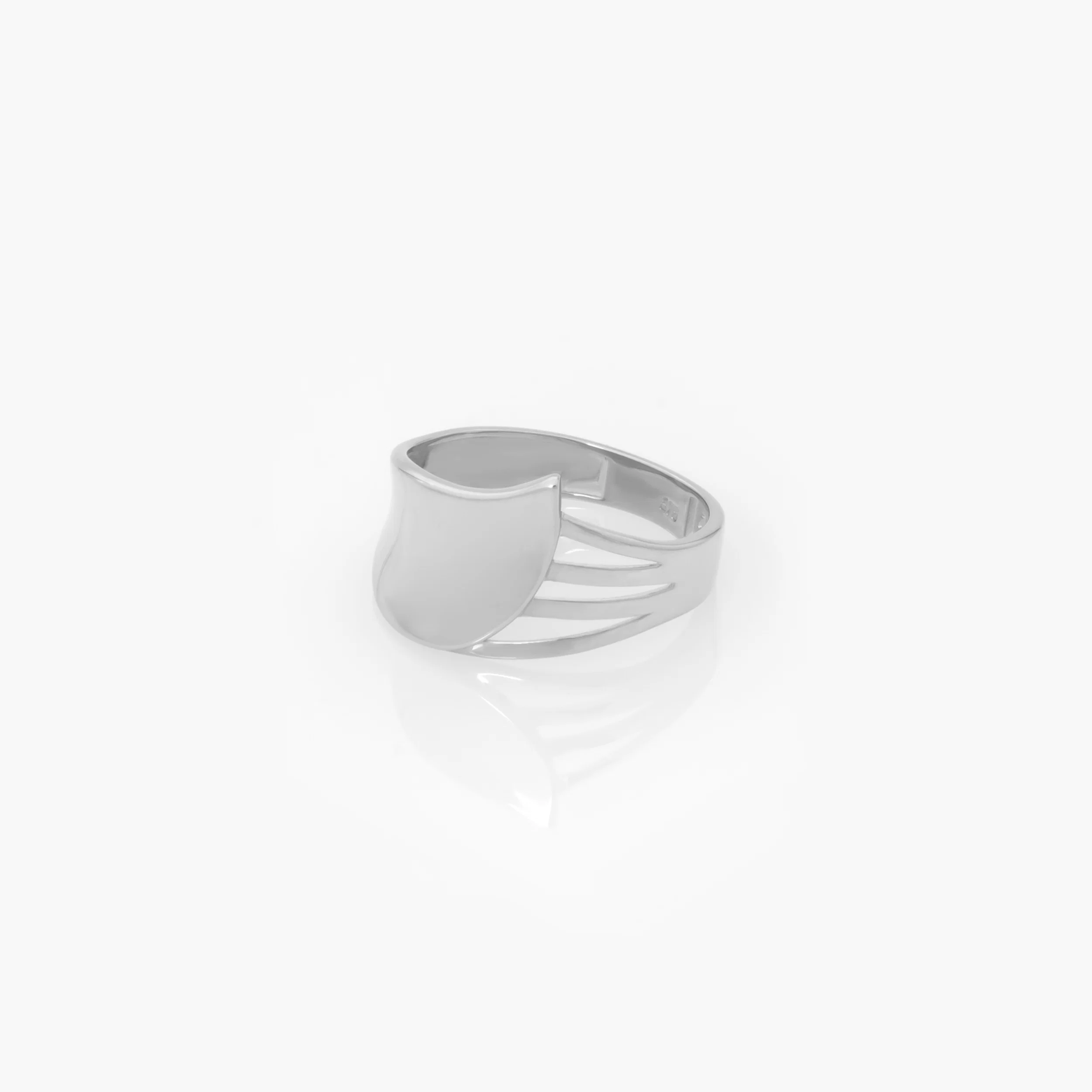 Leaf Ring with Modern Cutout Design — additional product image 5 from AntEva Crafts