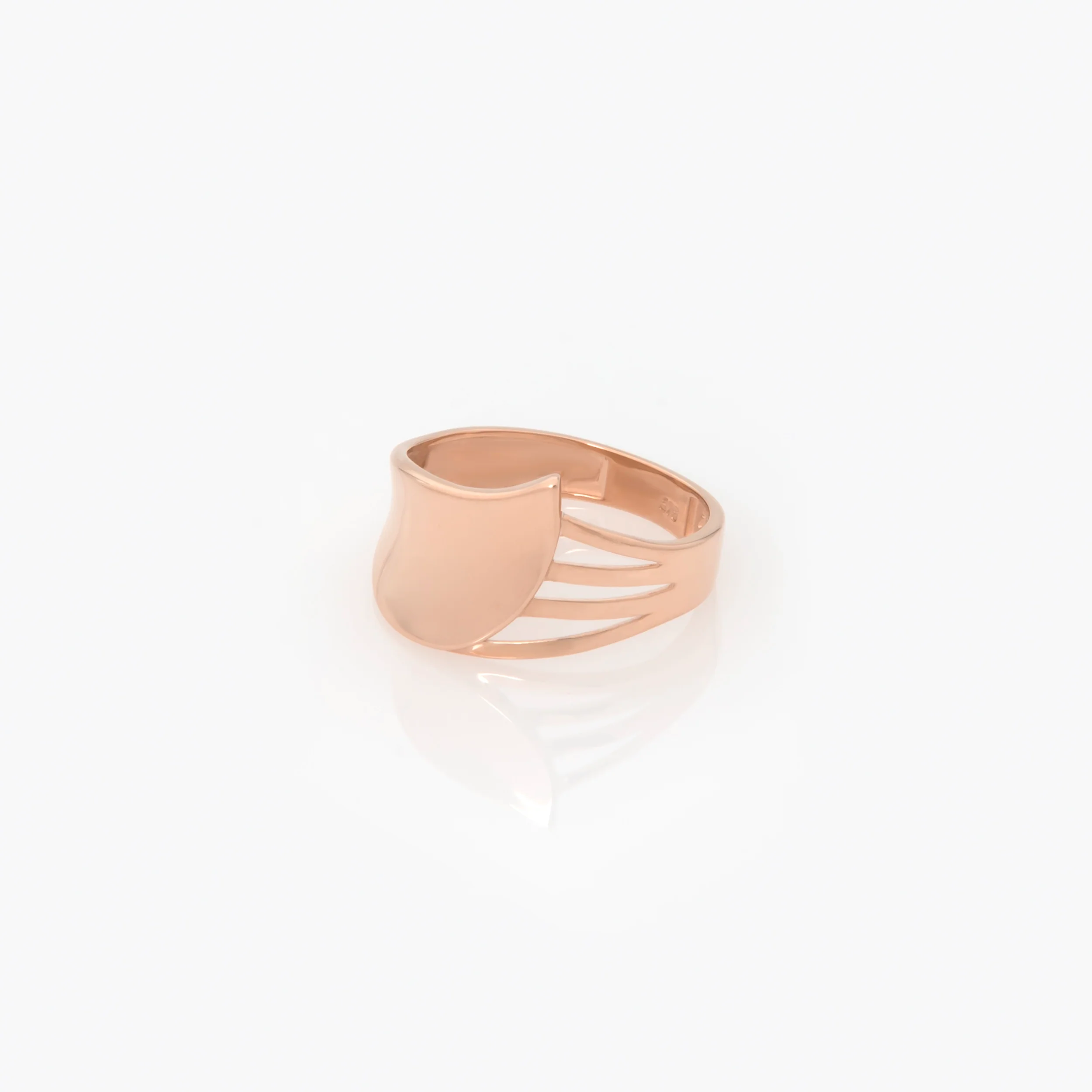 Leaf Ring with Modern Cutout Design — additional product image 6 from AntEva Crafts