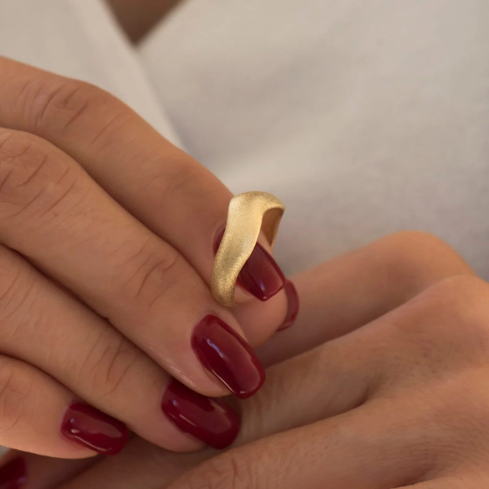 Wavy Wide Dome Ring — additional product image 6 from AntEva Crafts